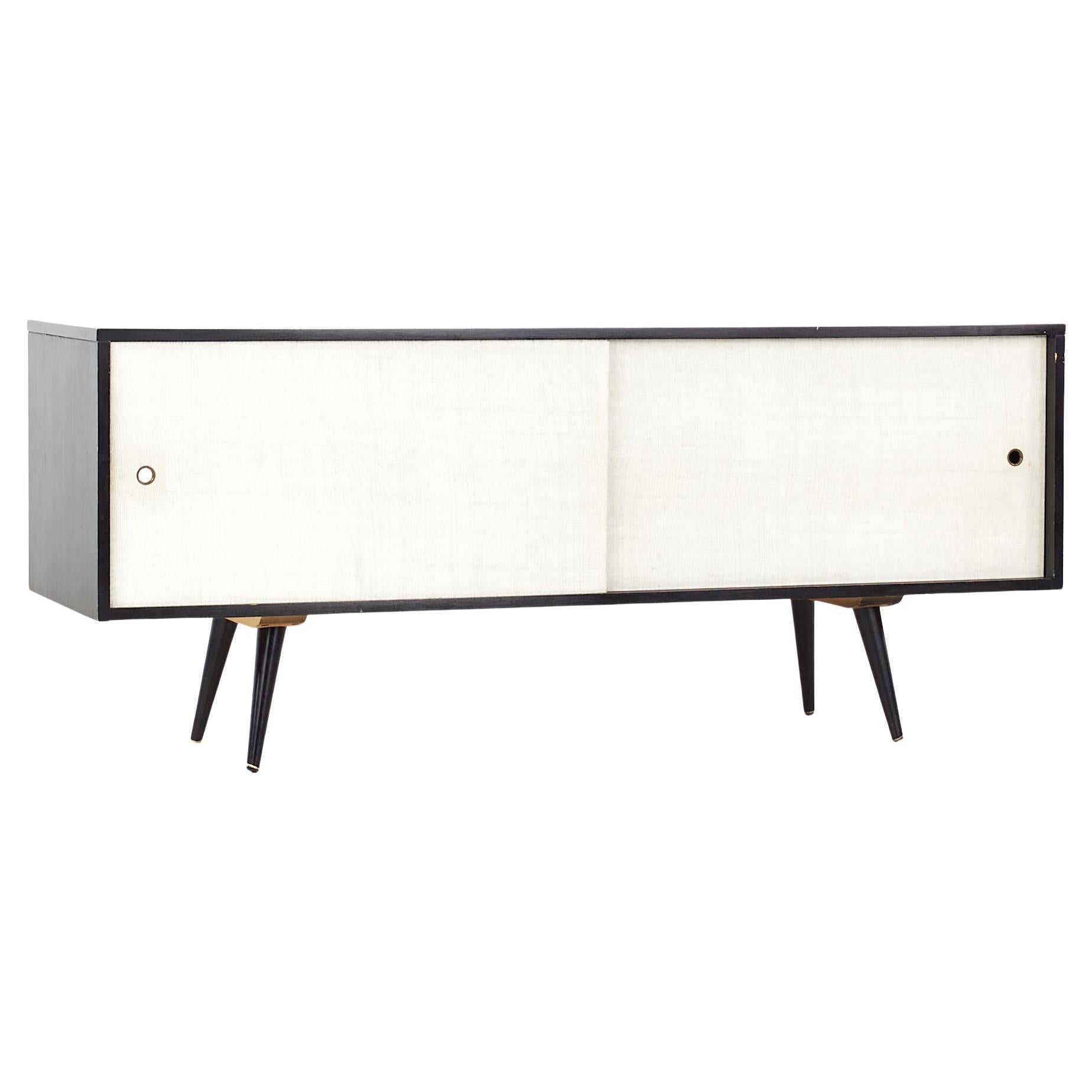 Paul McCobb for Planner Group Mid Century Black Lacquer Credenza
