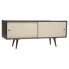 Paul McCobb for Planner Group Mid Century Black Lacquer Low Credenza