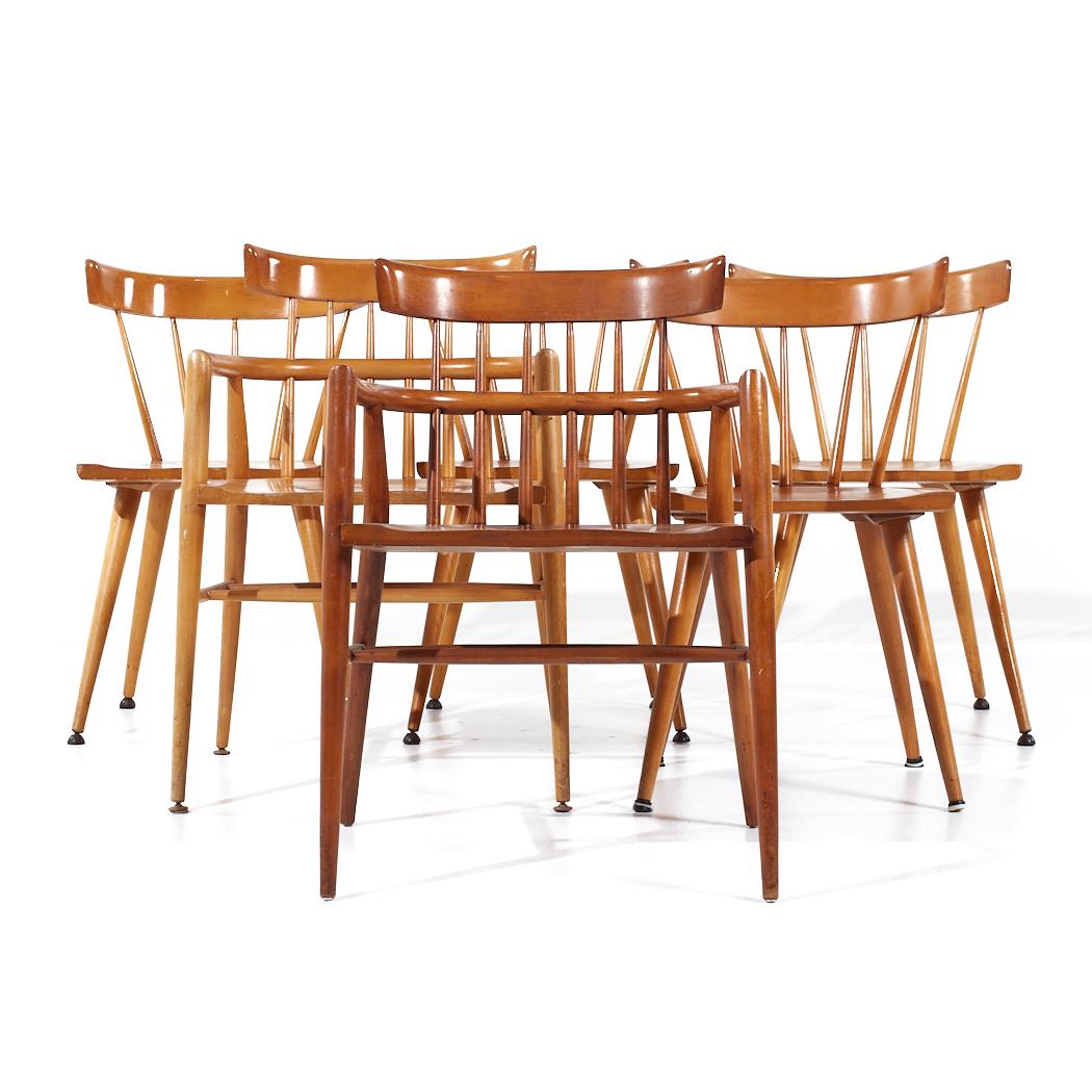 Paul McCobb for Planner group mid century dining chairs - set of 6

Each armless chair measures: 20.25 wide x 19 deep x 30.25 high, with a seat height of 18 inches
Each captains chair measures: 21.5 wide x 21 deep x 30.25 high, with a seat height