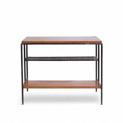 Paul McCobb for Planner Group Mid Century Maple and Wrought Iron Side Table