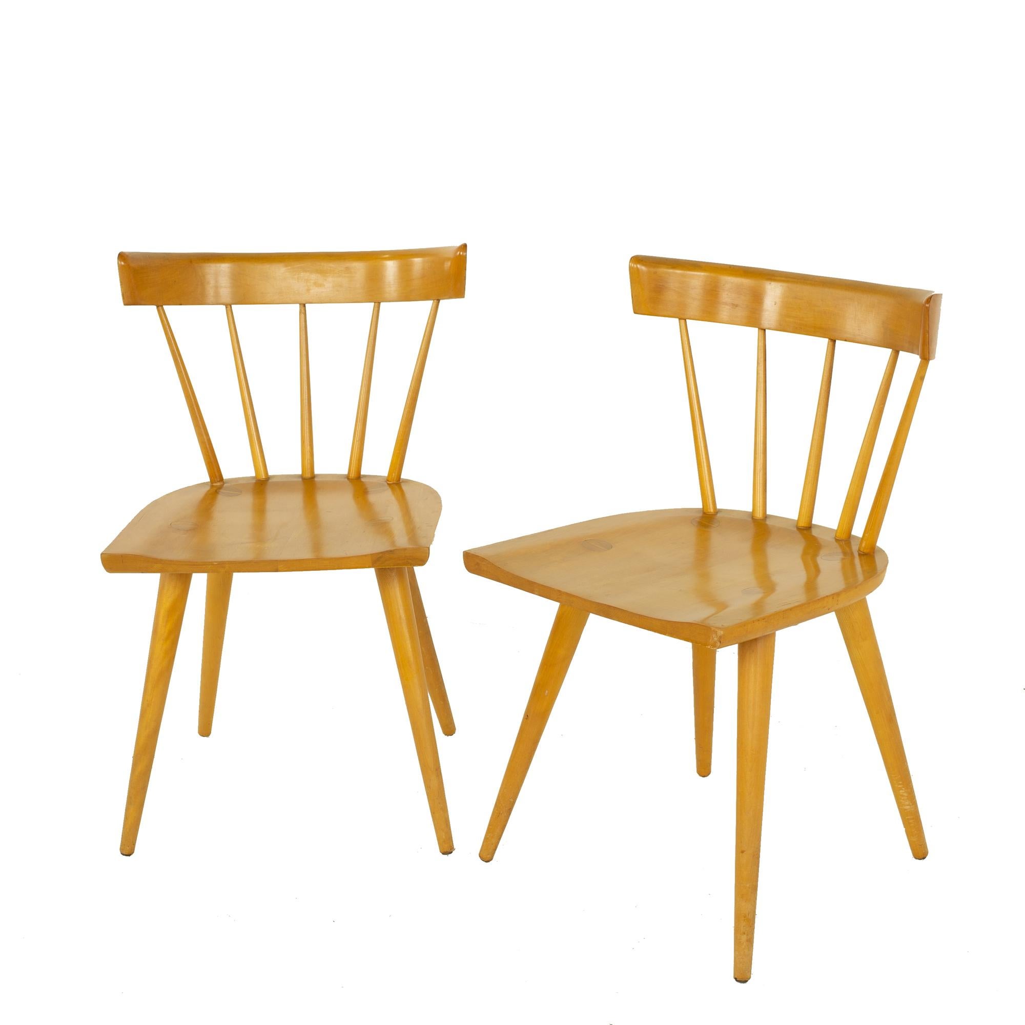Mid-Century Modern Paul McCobb for Planner Group Mid Century Maple Dining Chairs, Pair