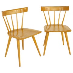 Paul McCobb for Planner Group Mid Century Maple Dining Chairs, Pair