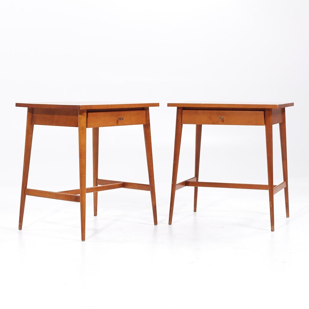 Paul McCobb for Planner Group Mid Century Maple Nightstands - Pair

Each nightstand measures: 22 wide x 17 deep x 24 inches high

All pieces of furniture can be had in what we call restored vintage condition. That means the piece is restored upon