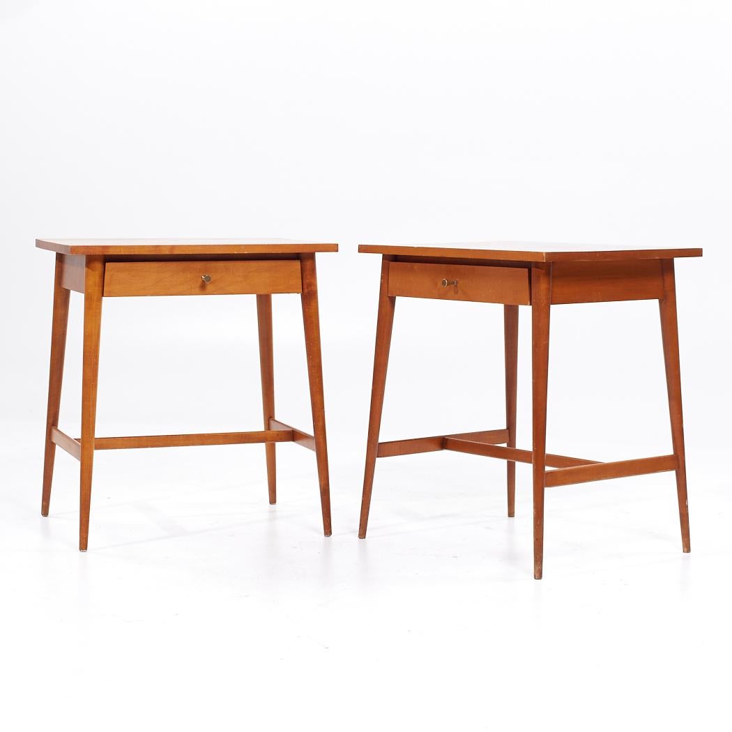 Mid-Century Modern Paul McCobb for Planner Group Mid Century Maple Nightstands - Pair For Sale