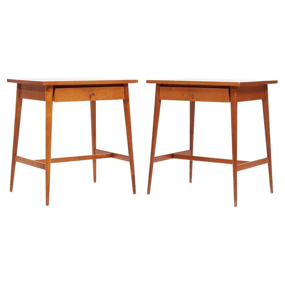 Paul McCobb for Planner Group Mid Century Maple Nightstands - Pair For Sale