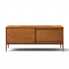 Paul McCobb for Planner Group Mid Century Maple Sliding Door Credenza