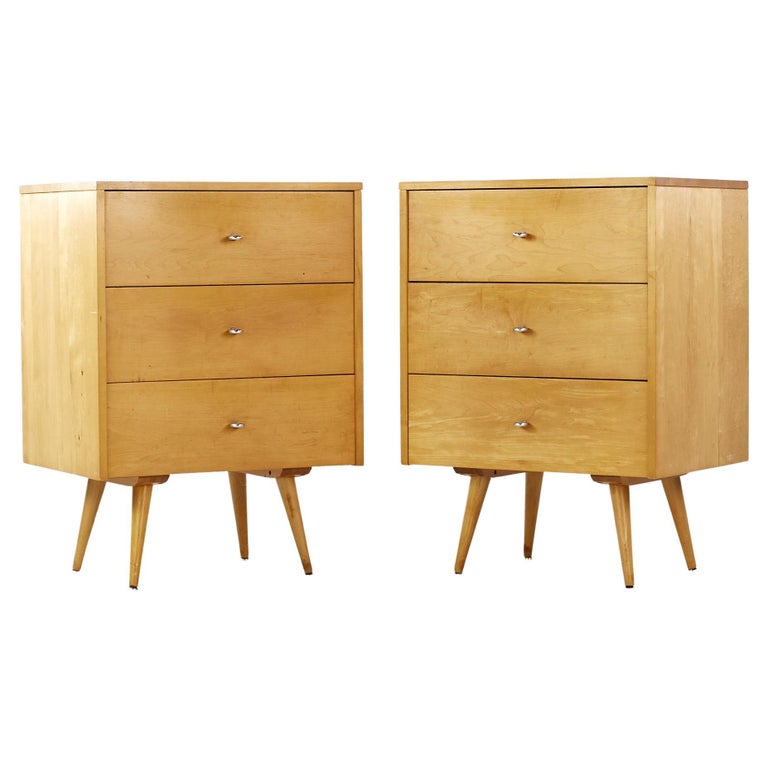Paul McCobb for Planner Group Mid Century Nightstands, Pair For Sale at 1stDibs