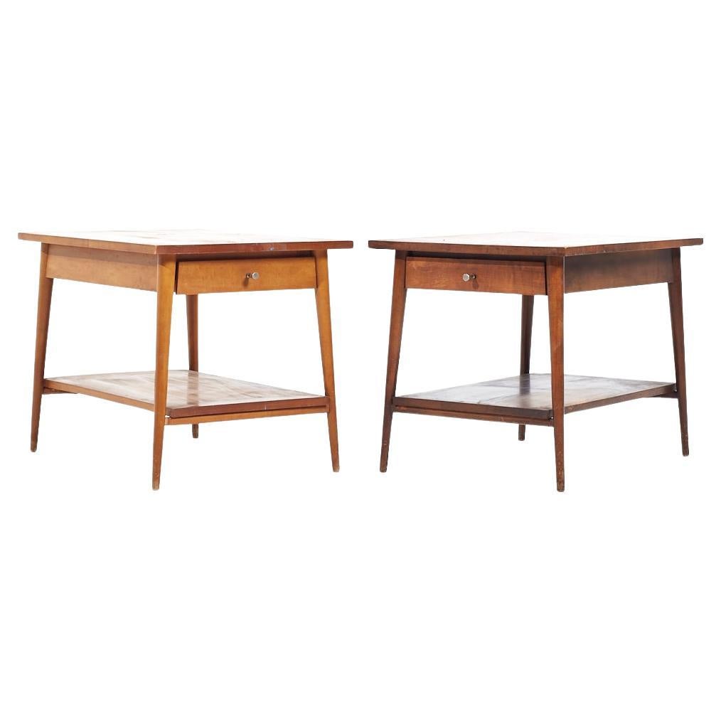Paul McCobb for Planner Group Table d'appoint Mid Century - Paire