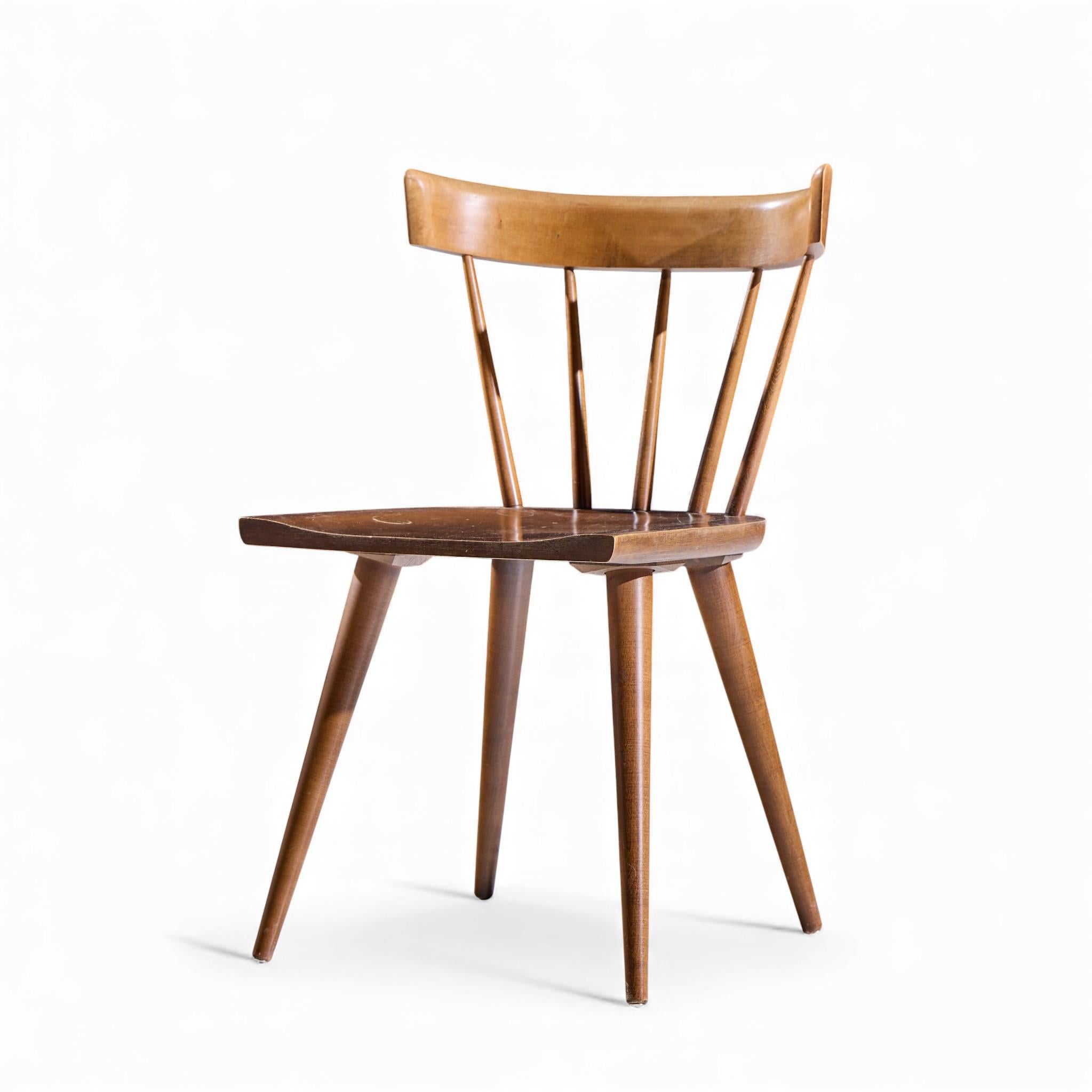 Mid-Century moderno Paul McCobb per Planner Group Sedia da pranzo da scrivania in tabacco del Medioevo in vendita