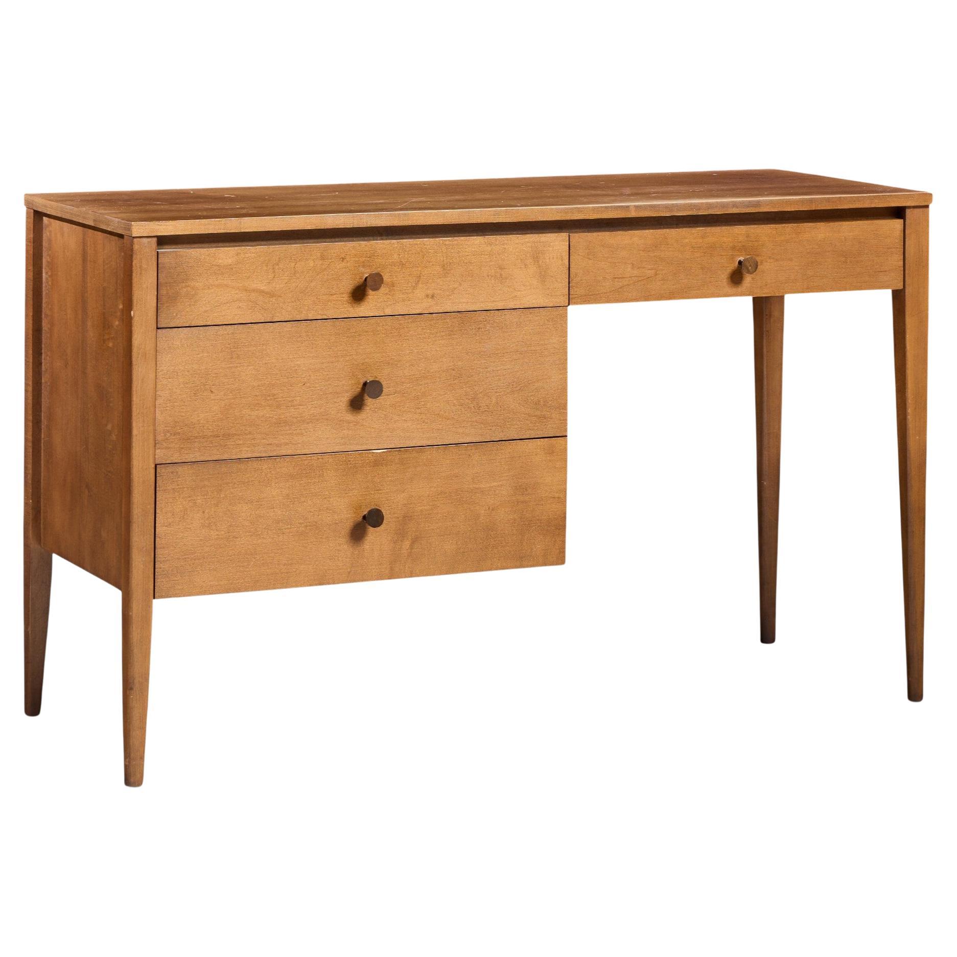 Paul McCobb per Planner Group Scrivania in tabacco del Medio Secolo