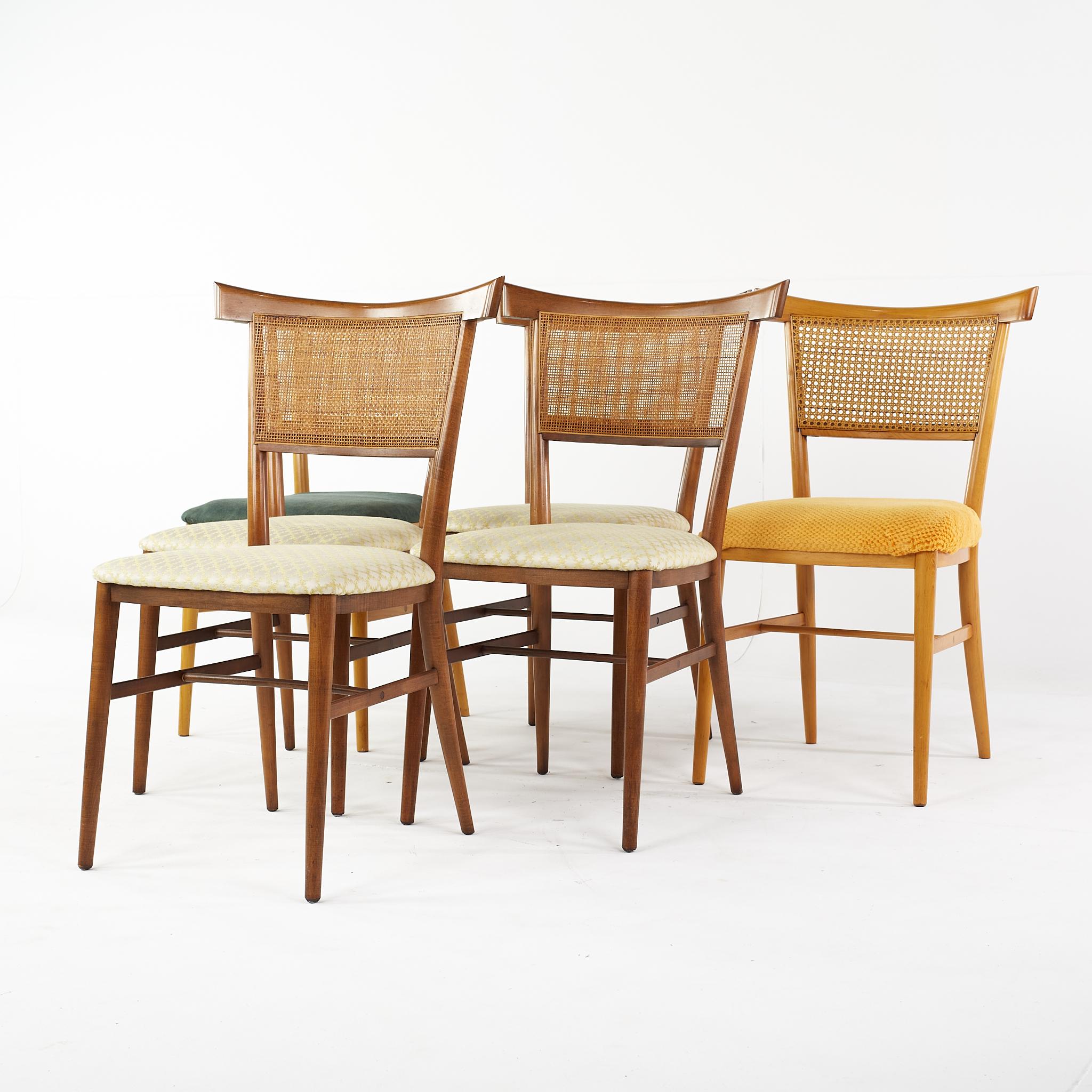 Mid-Century Modern Paul McCobb pour Planner Group chaises de salle à manger Winchendon en érable et rotin, lot de 6 en vente