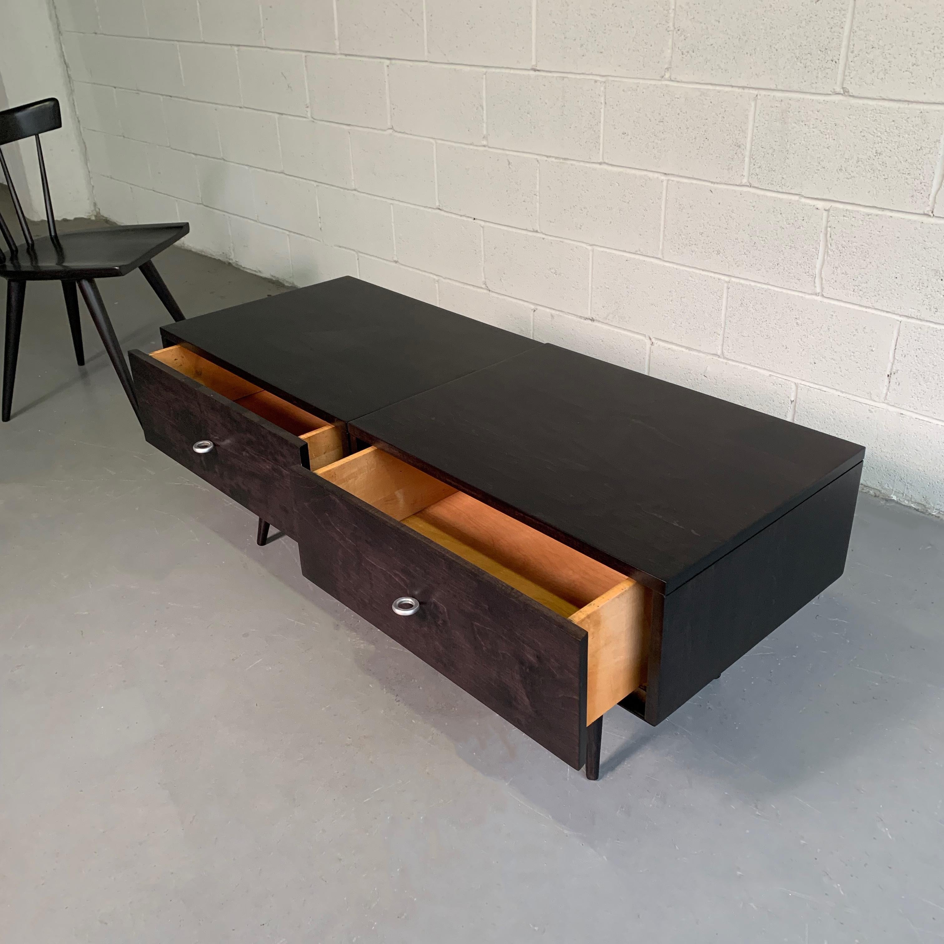 Aluminum Paul McCobb for Planner Group Winchendon Modular Ebonized Maple Dresser For Sale