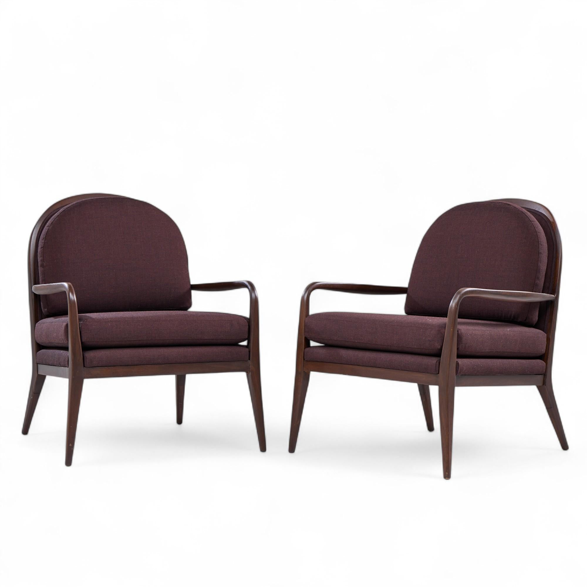 Mid-Century moderno Paul McCobb per Widdicomb - Sedie da salotto in legno di noce del Medioevo - Coppia in vendita