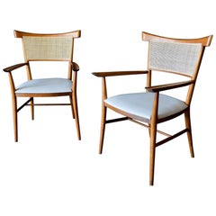 Paul McCobb for Winchendon Cane Back Armchairs, circa 1955