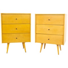 Paul McCobb for Winchendon Mid Century 3 Drawer Chest, a Pair