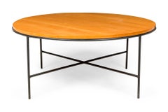 Paul McCobb for Winchendon Planner Group Circular Maple and Iron Coffee Tables