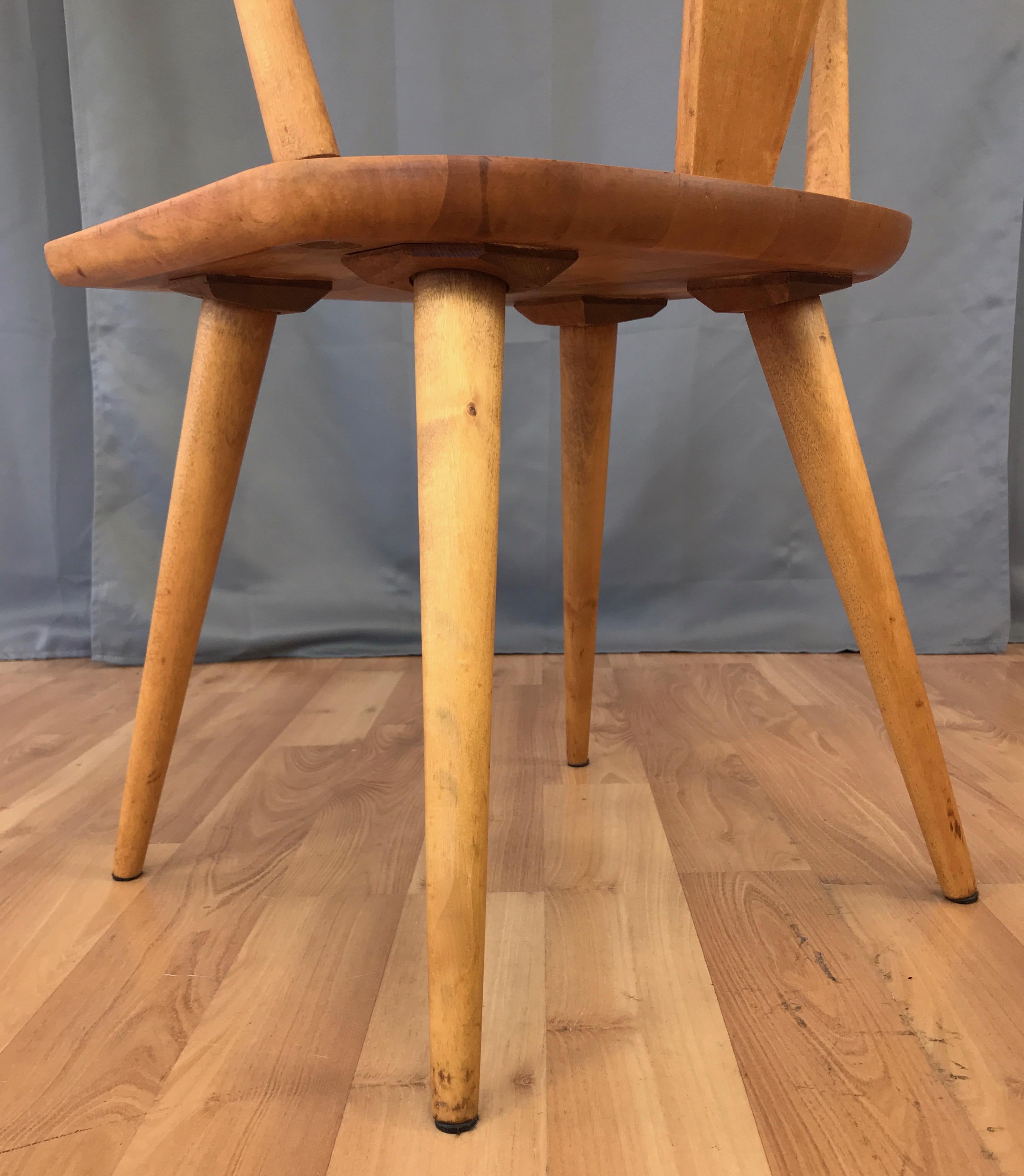 Paul McCobb for Winchendon Planner Group Model 1530 T-Back Maple Armchair, 1950s 7
