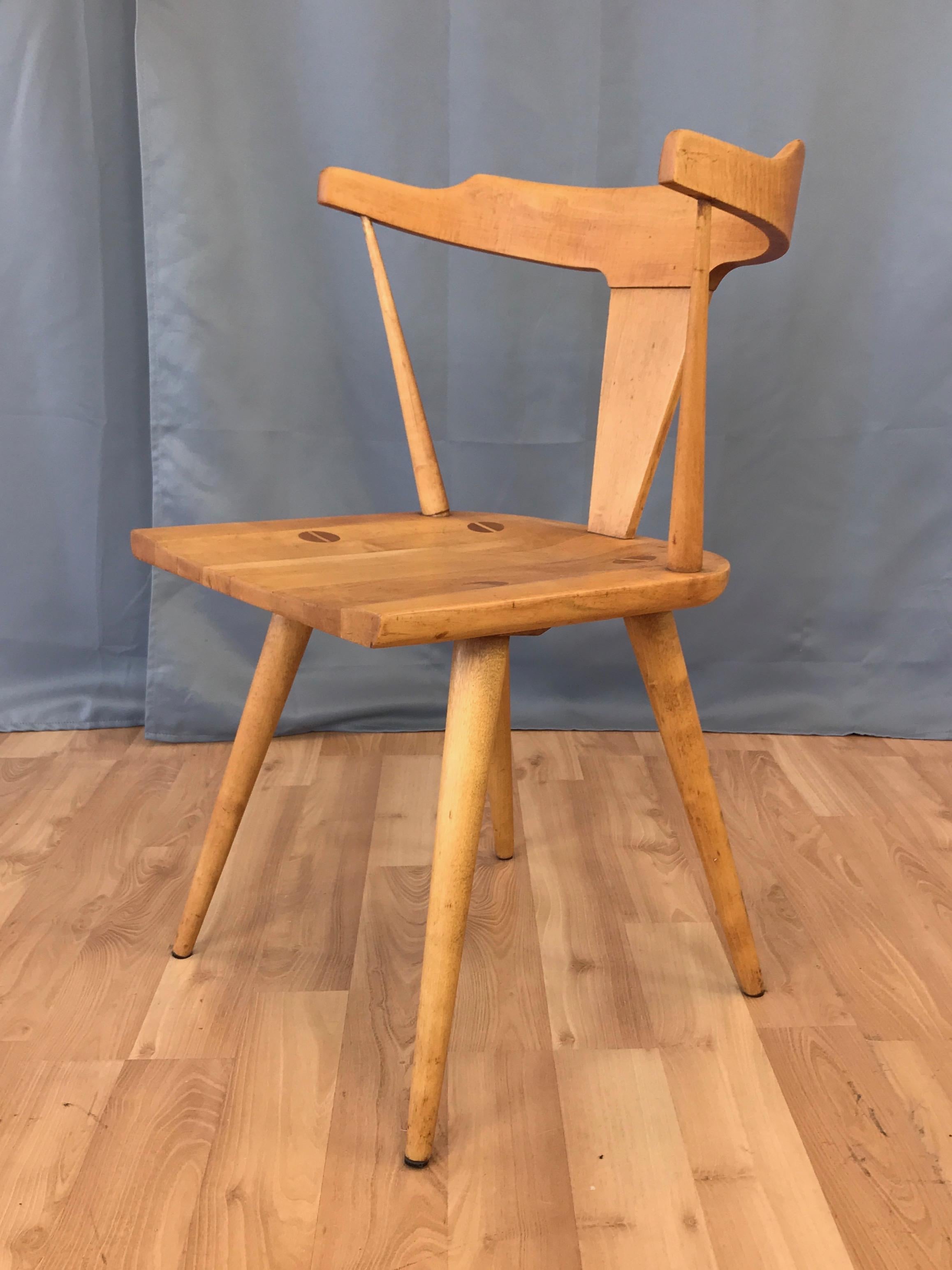 American Paul McCobb for Winchendon Planner Group Model 1530 T-Back Maple Armchair, 1950s