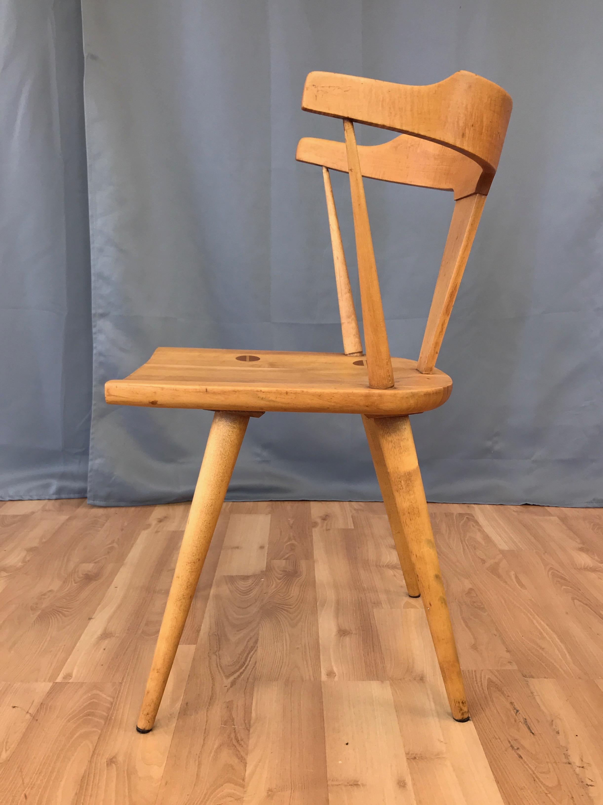 Paul McCobb for Winchendon Planner Group Model 1530 T-Back Maple Armchair, 1950s In Good Condition In San Francisco, CA
