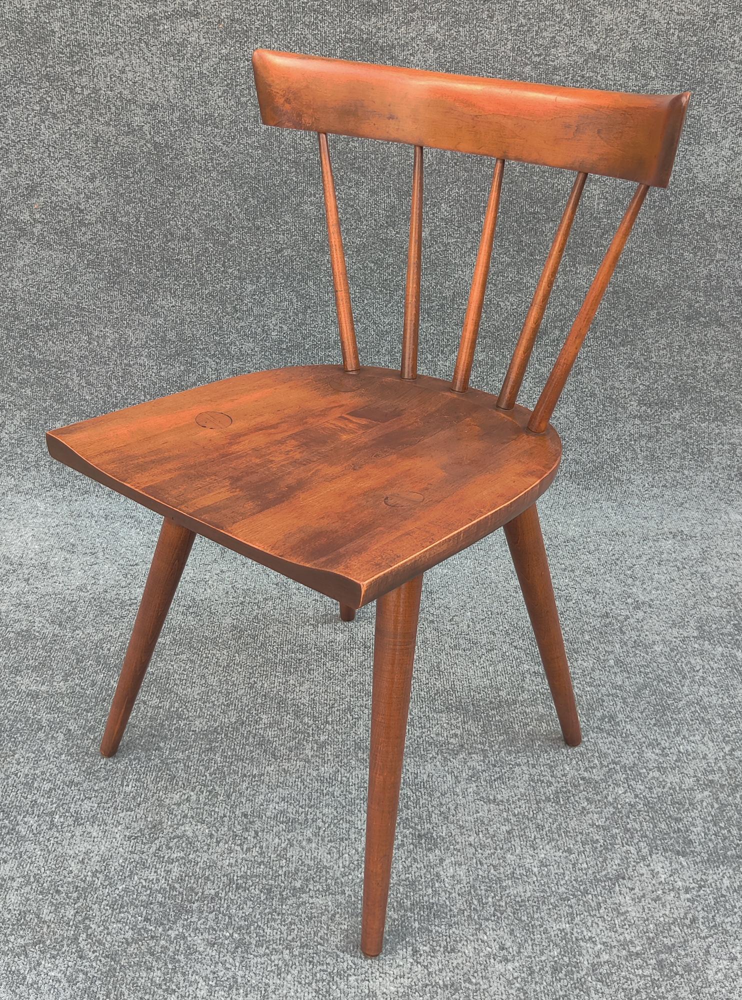 Paul McCobb for Winchendon Walnut Stain Maple #1560 Desk & Spindle Chair  For Sale 6