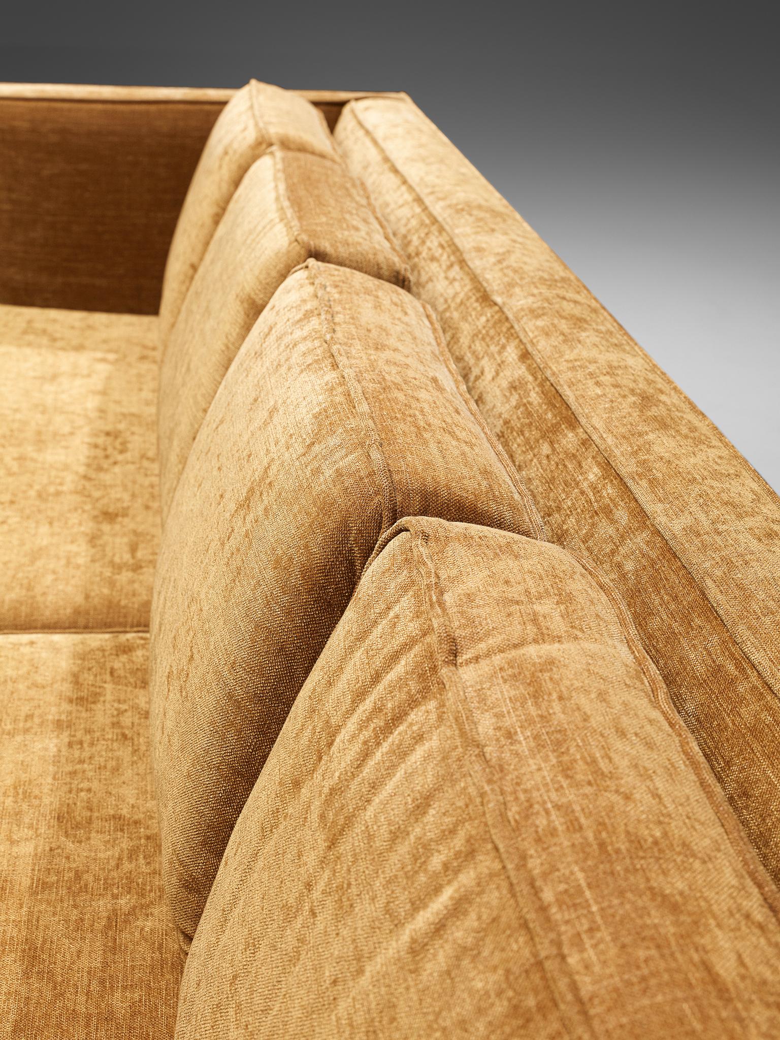 Paul McCobb Grand Sofa with Brass Base 1
