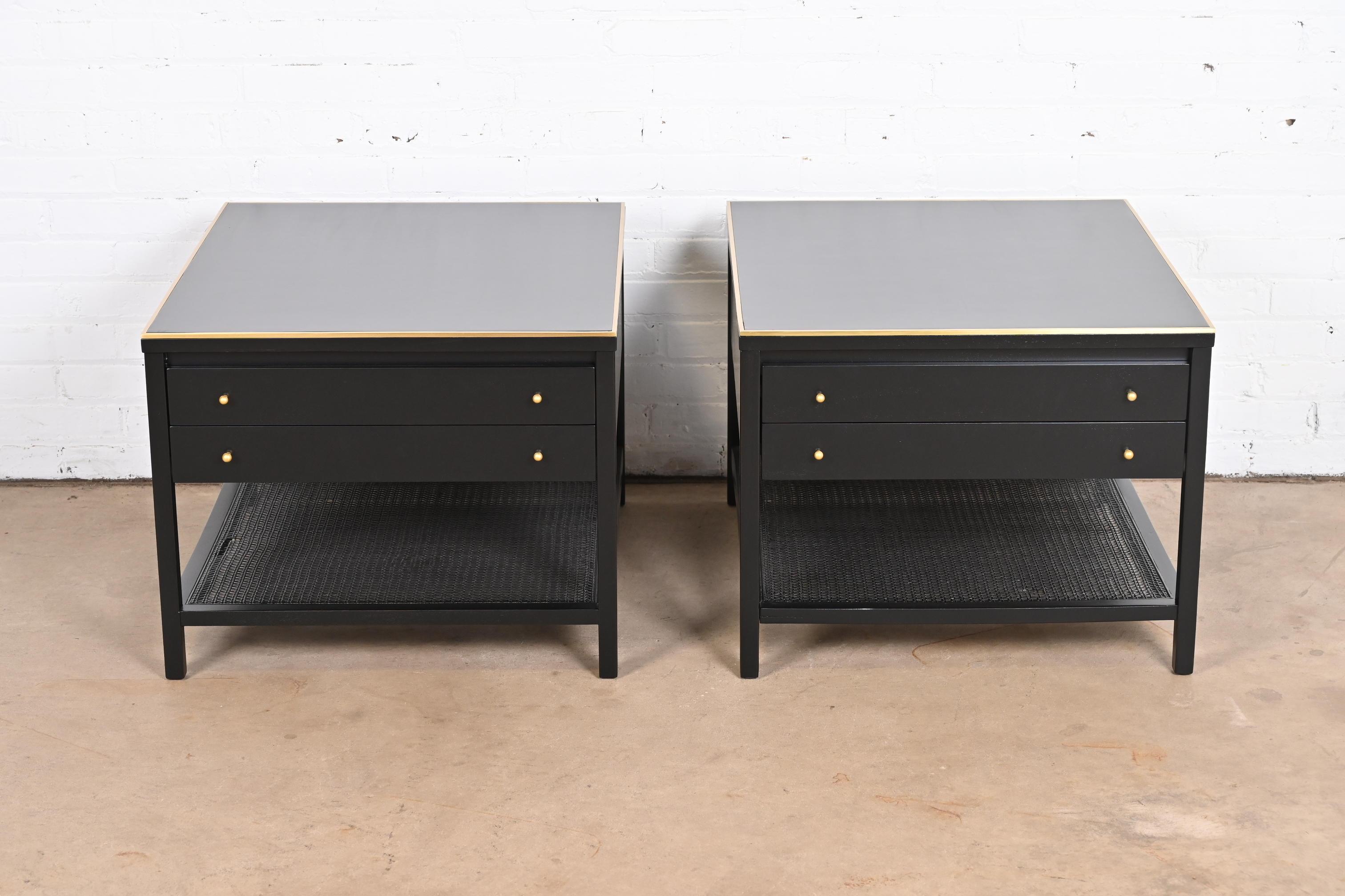 A gorgeous pair of Mid-Century Modern end tables, side tables, or nightstands

By Paul McCobb for Directional and produced by Calvin Furniture, 