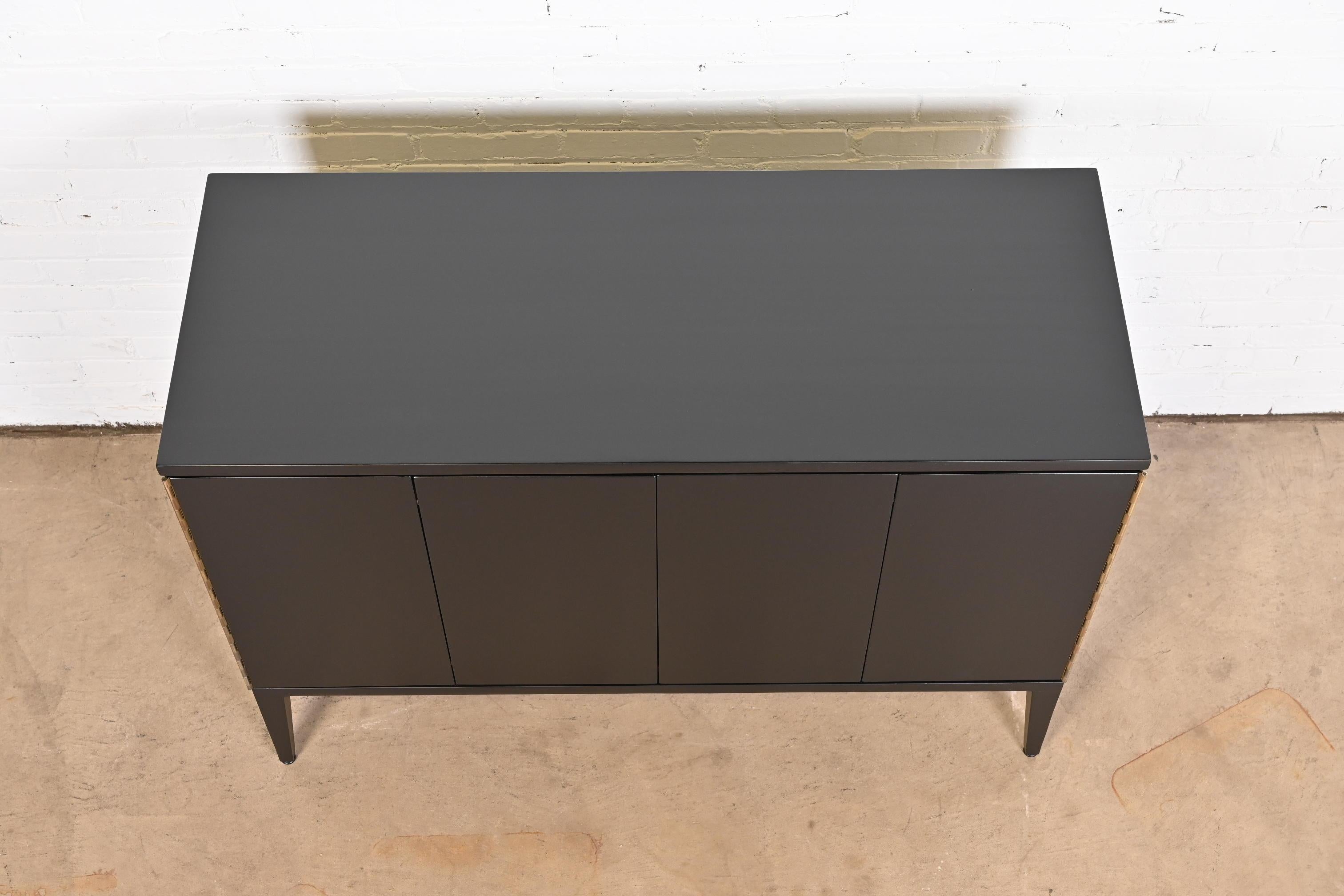 Paul McCobb Irwin Collection Black Lacquered Sideboard or Bar Cabinet 7