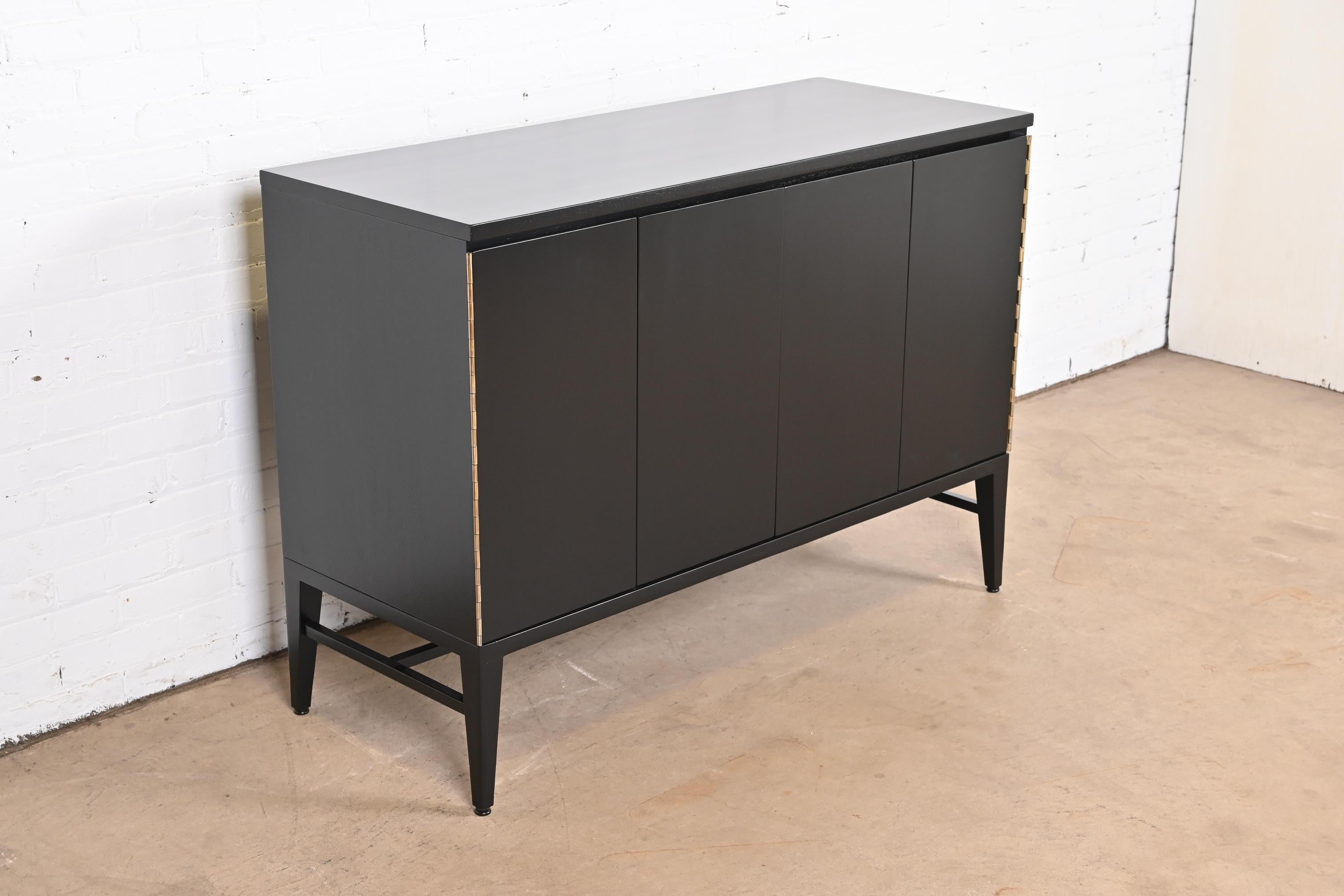 Mid-20th Century Paul McCobb Irwin Collection Black Lacquered Sideboard or Bar Cabinet