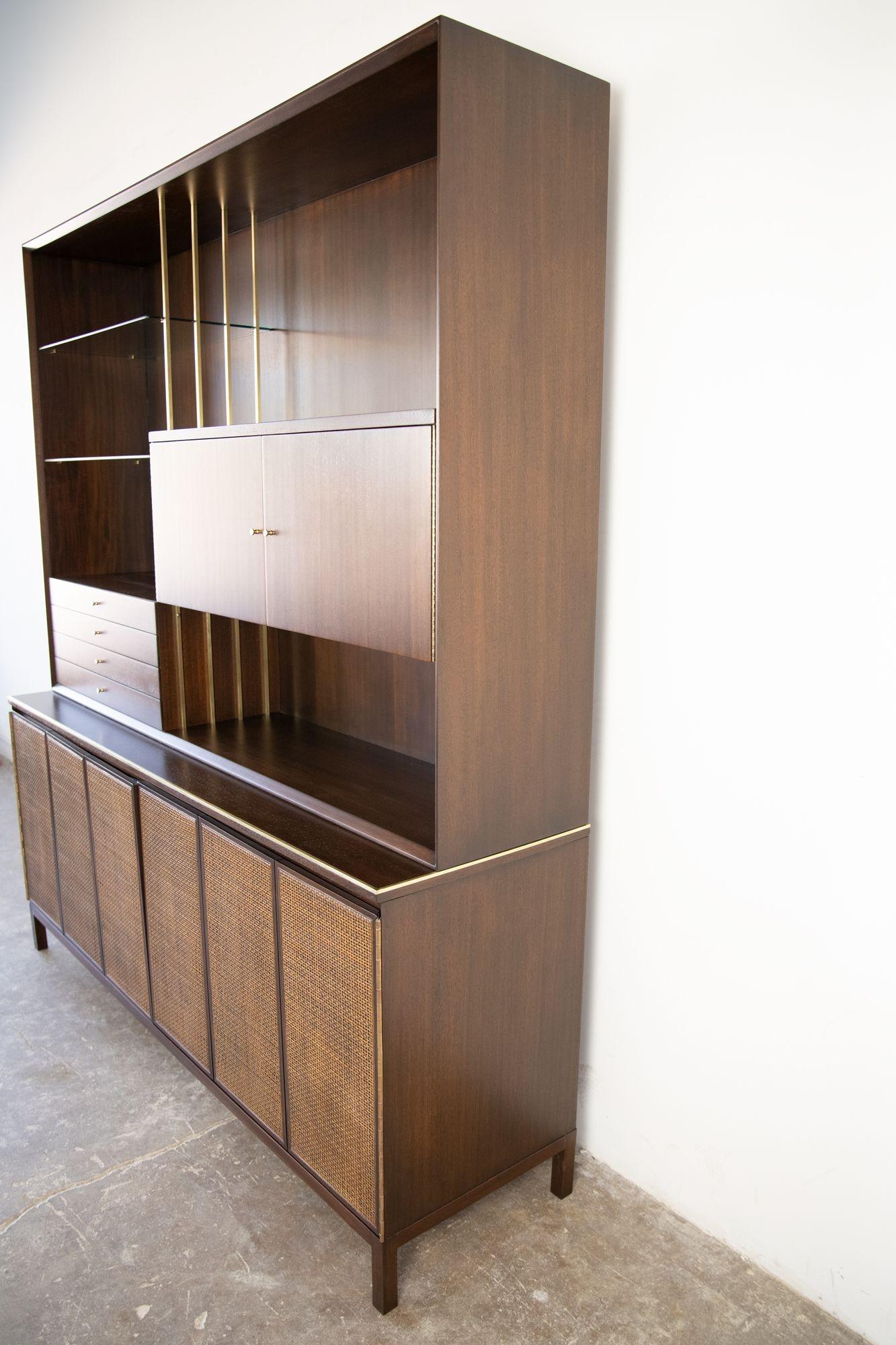 20th Century Paul McCobb Irwin Collection Cane Front Cabinet Model C8506 for Calvin 1952