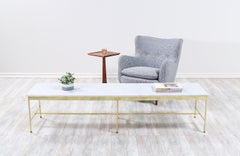 Paul McCobb "Irwin Collection" Carrara Marble & Brass Coffee Table for Calvin F.