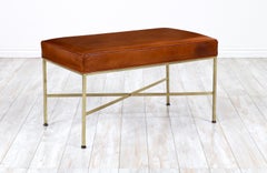 Banc restauré de manière experte - Paul McCobb Irwin Collection en cuir cognac