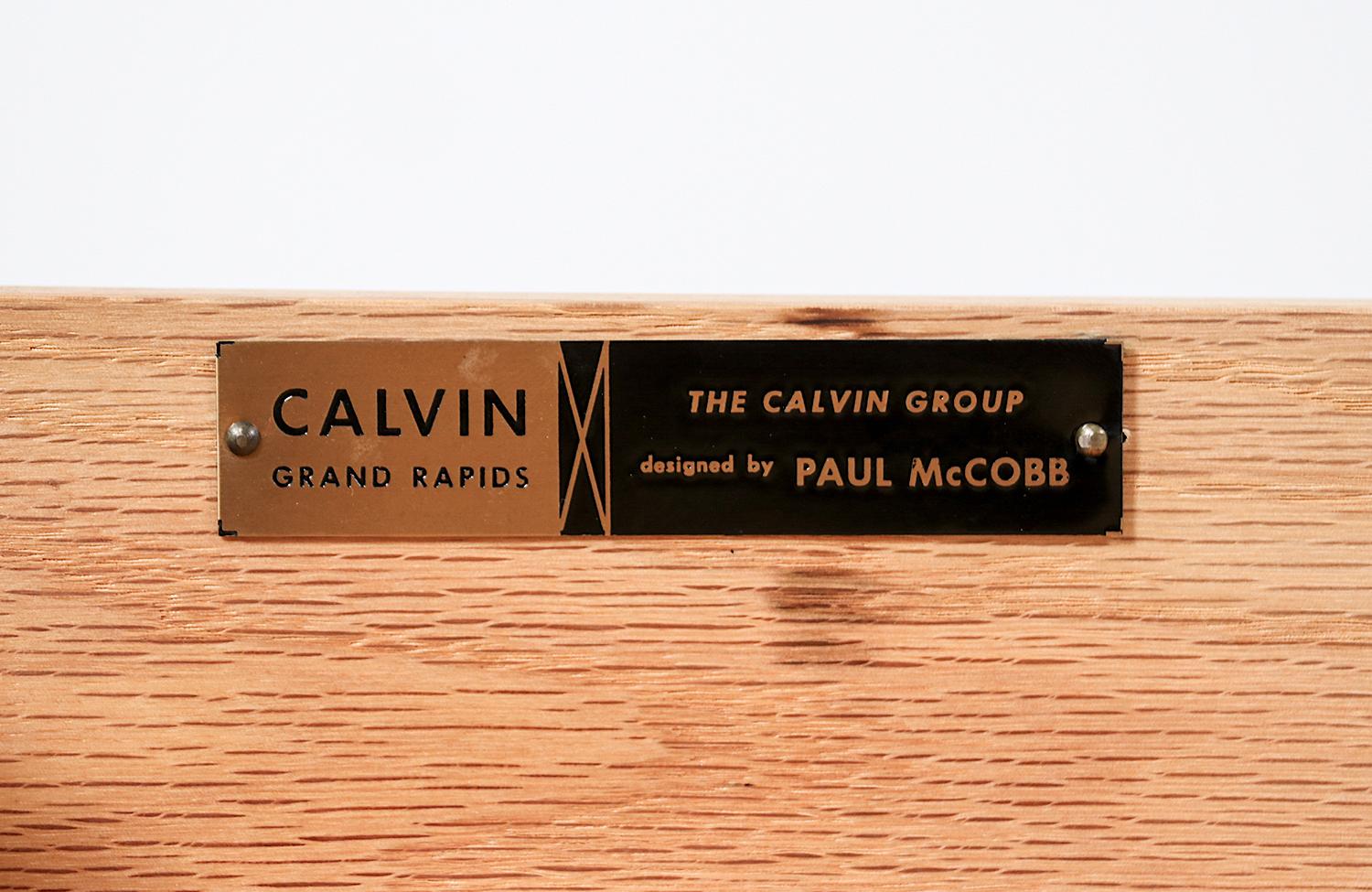 Anrichte „Irwin Collection“ von Paul McCobb mit Ledertüren und Messingakzenten für C im Angebot 9