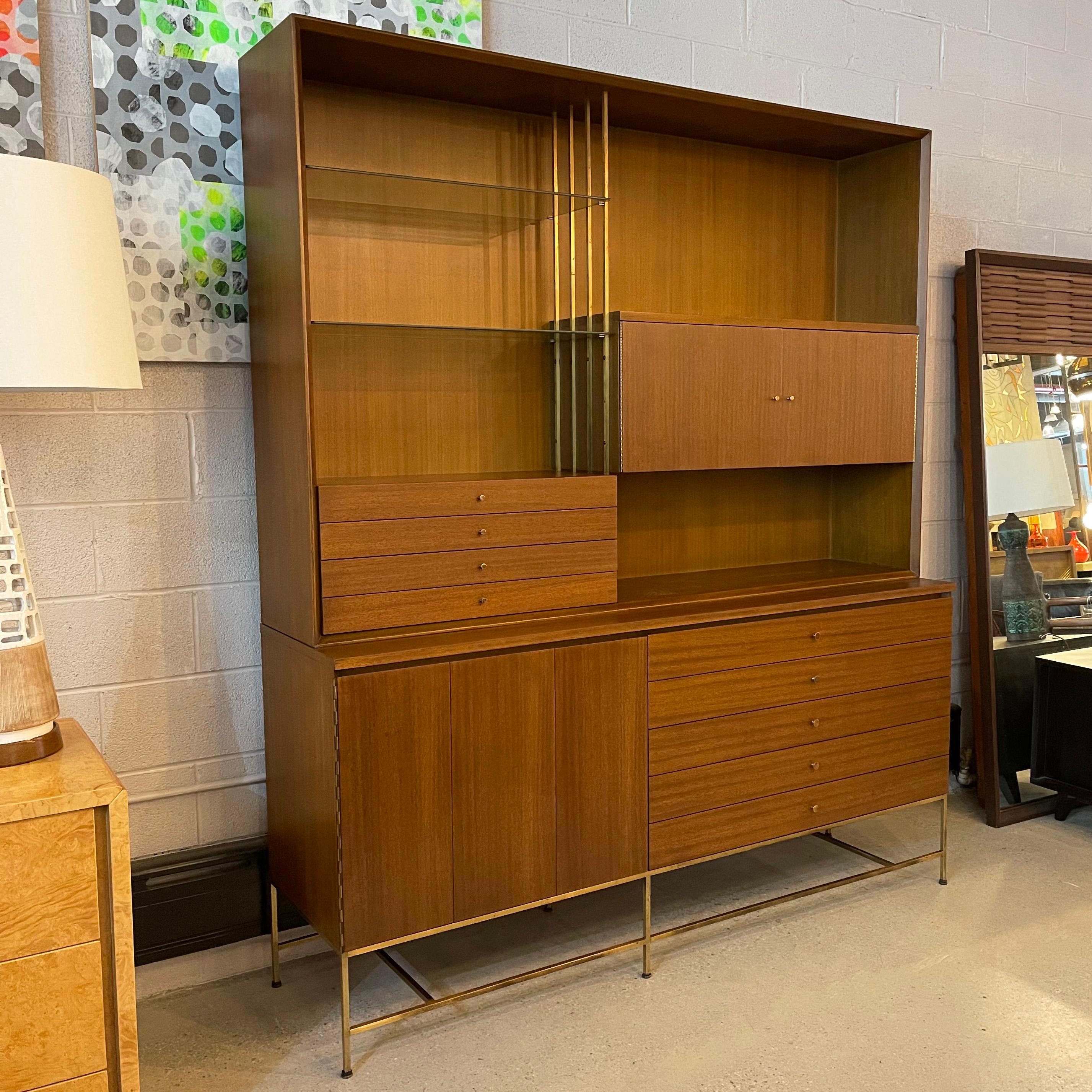 Mid-Century Modern Paul McCobb, Irwin Collection for Calvin Wall Unit Hutch Credenza For Sale