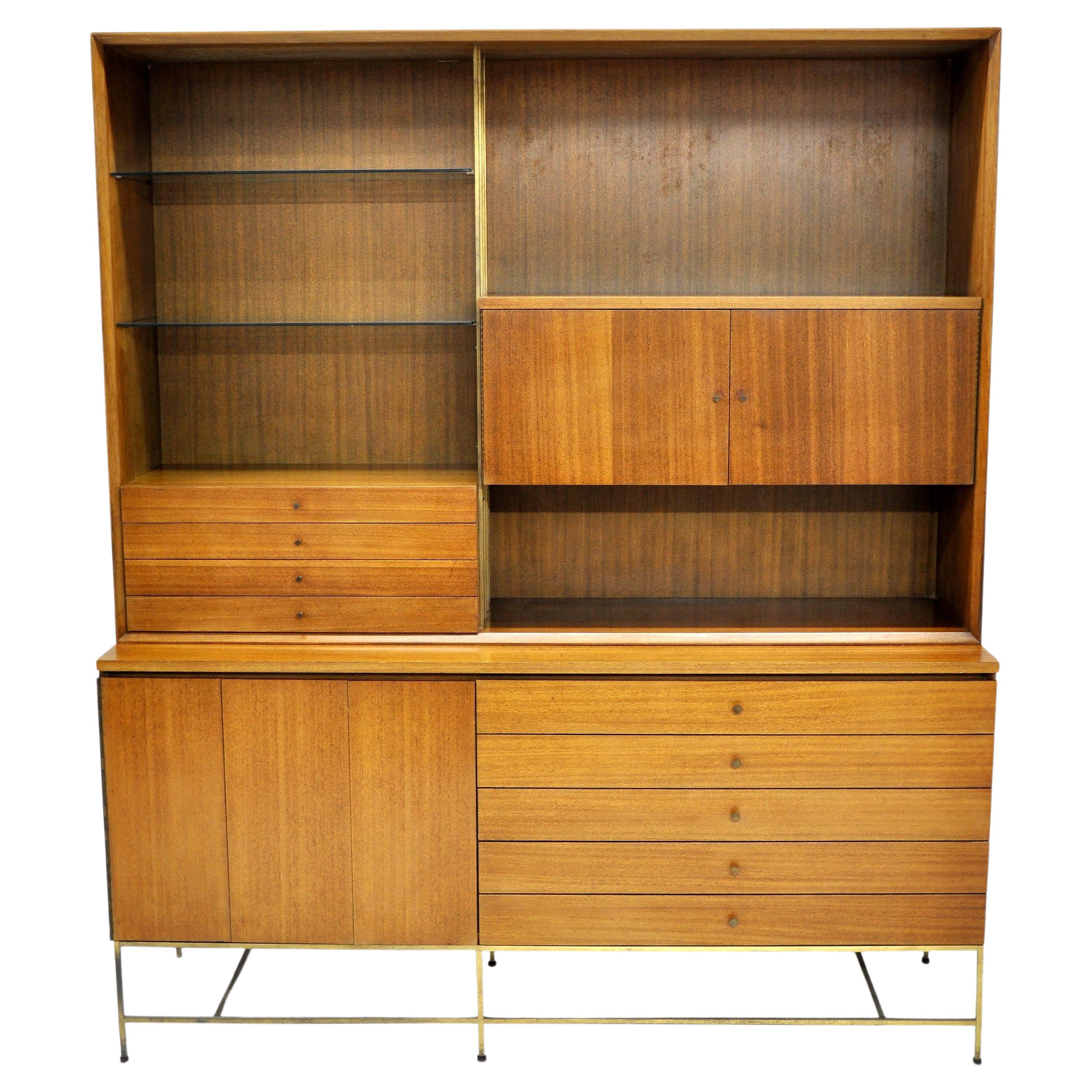 Paul McCobb Irwin Collection Mahogany and Brass Credenza by Calvin