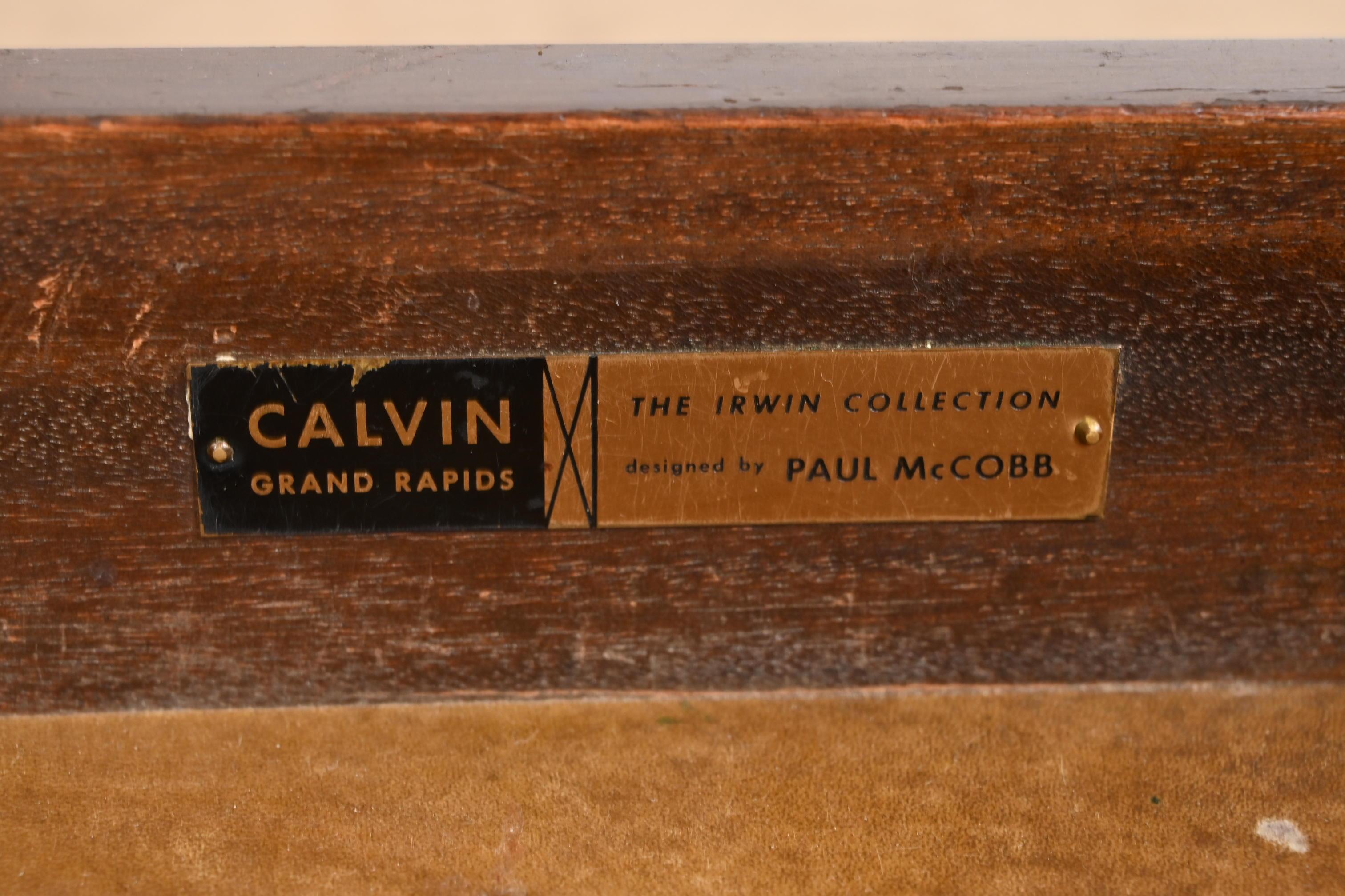 Nachttisch aus Mahagoni und Messing der Paul McCobb Irwin-Kollektion, 1950er Jahre im Angebot 3