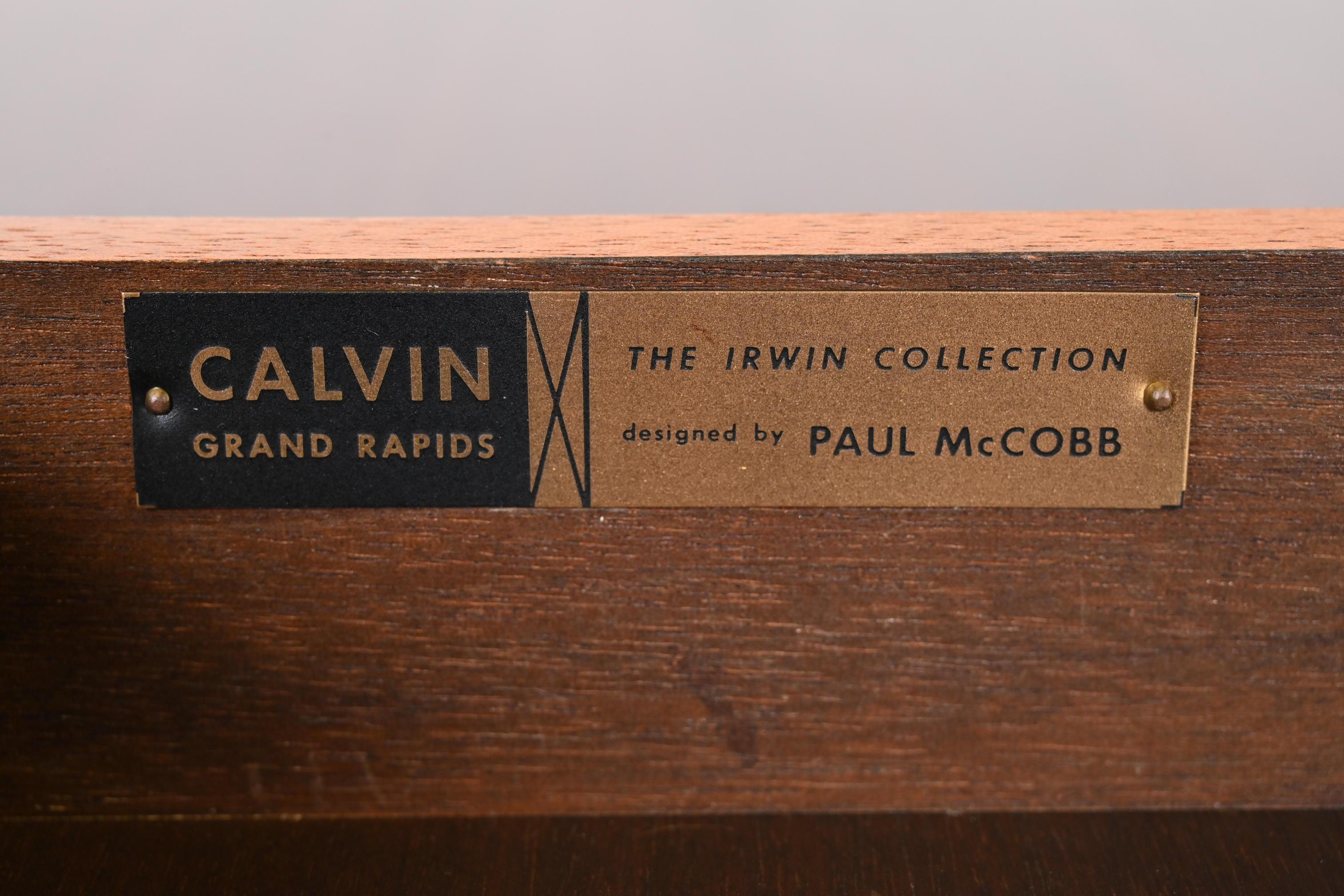 Paul McCobb Irwin Collection Mahogany and Brass Nightstand or Side Table, 1950s 4