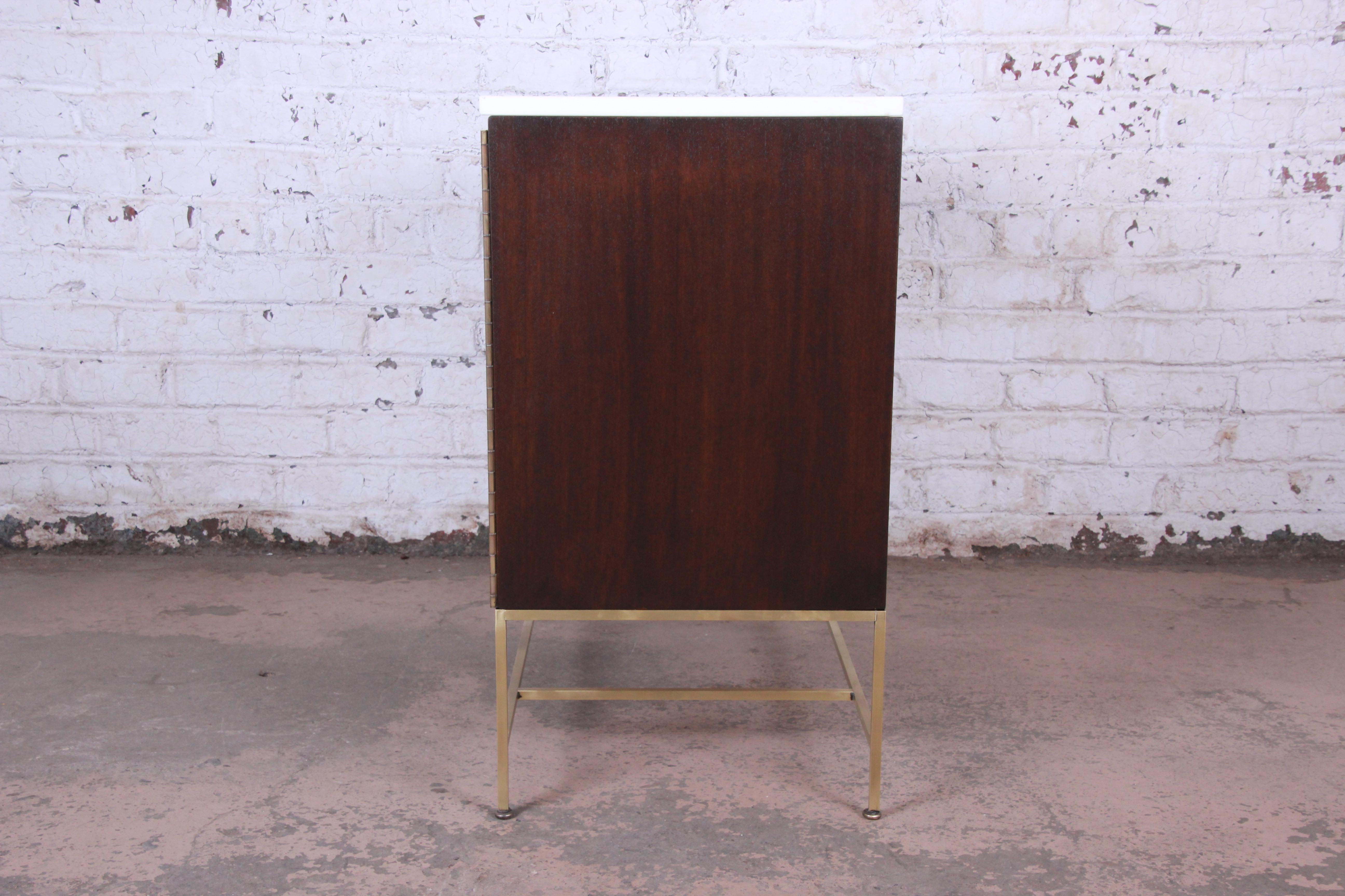 Paul McCobb Irwin Collection Mahogany and Brass Sideboard Cabinet, 1950s 3