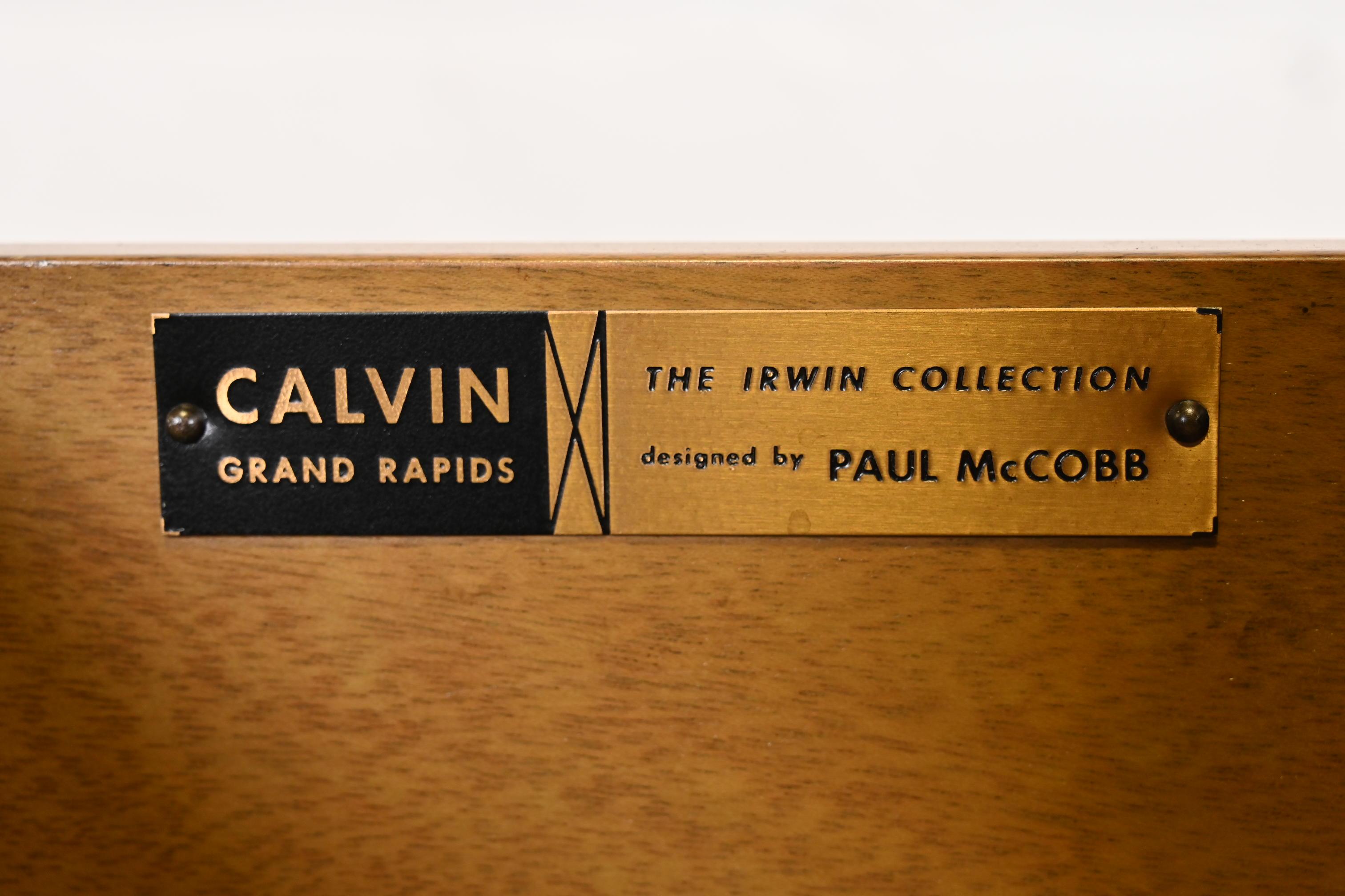 Paul McCobb Irwin Collection Mahogany & Brass Sideboard Credenza or Bar Cabinet 3