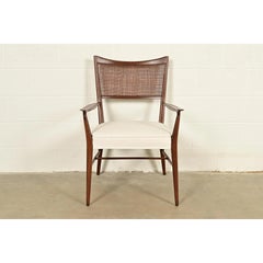 Paul McCobb Irwin Collection Mid-Century Modern Walnut Cane Back Armchair