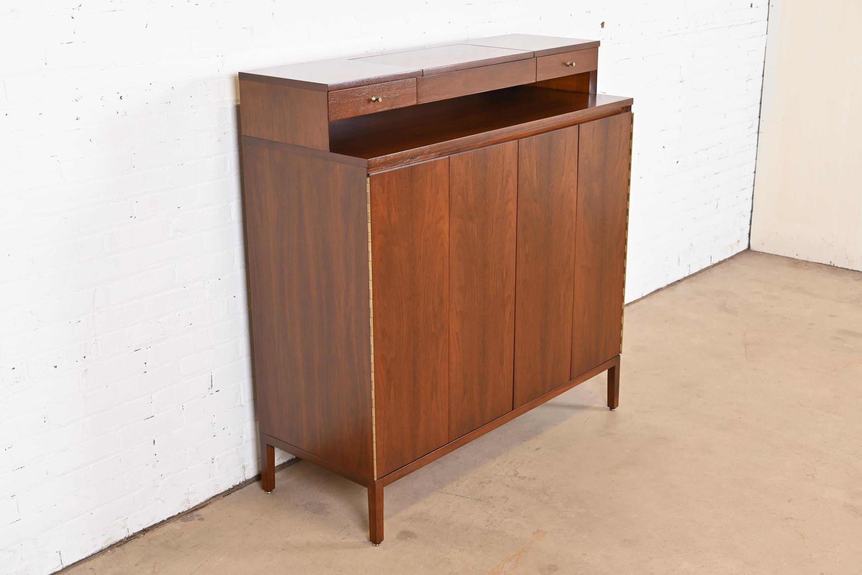 Mid-20th Century Paul McCobb Irwin Collection Walnut Gentleman's Chest, Newly Refinished For Sale