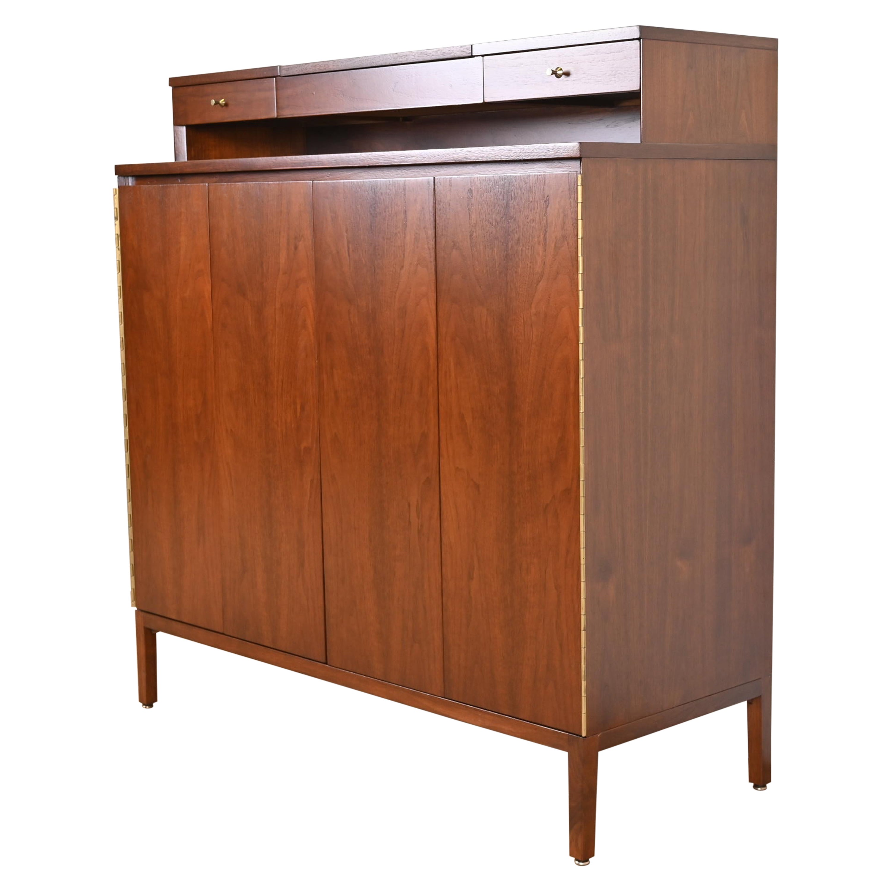 Paul McCobb Irwin Collection Walnut Gentleman's Chest, Newly Refinished