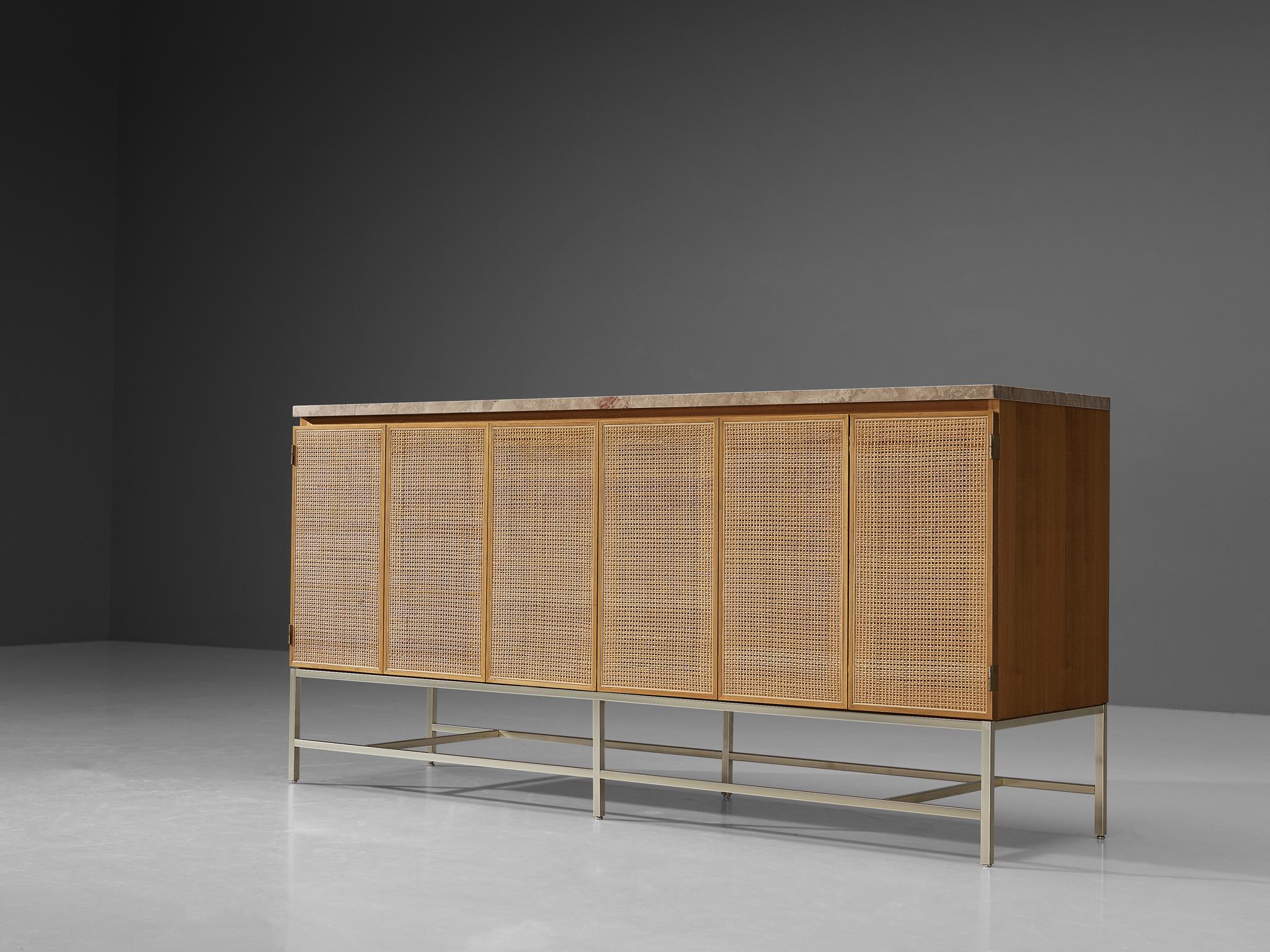 Mid-20th Century Paul McCobb 'Irwin' Sideboard in Walnut and Marble