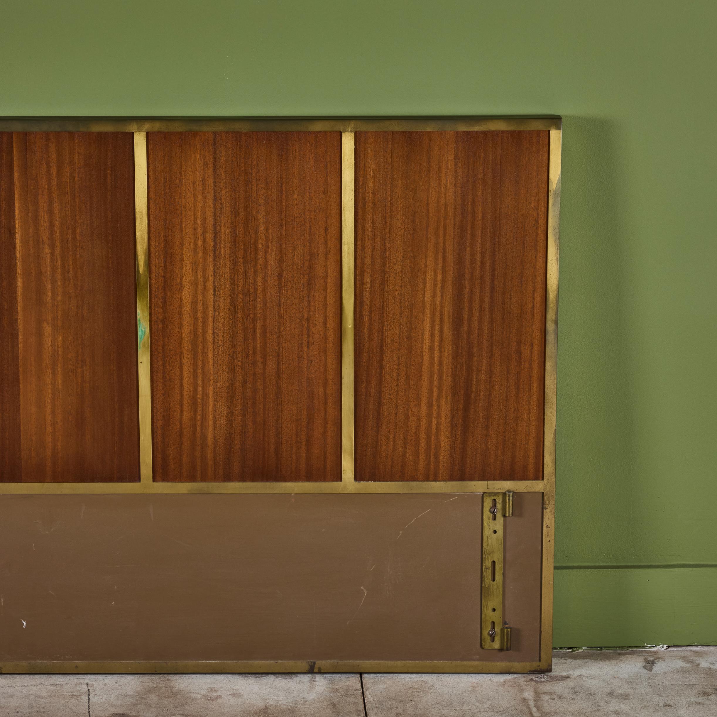 Brass Paul McCobb King Headboard for Calvin Furniture For Sale