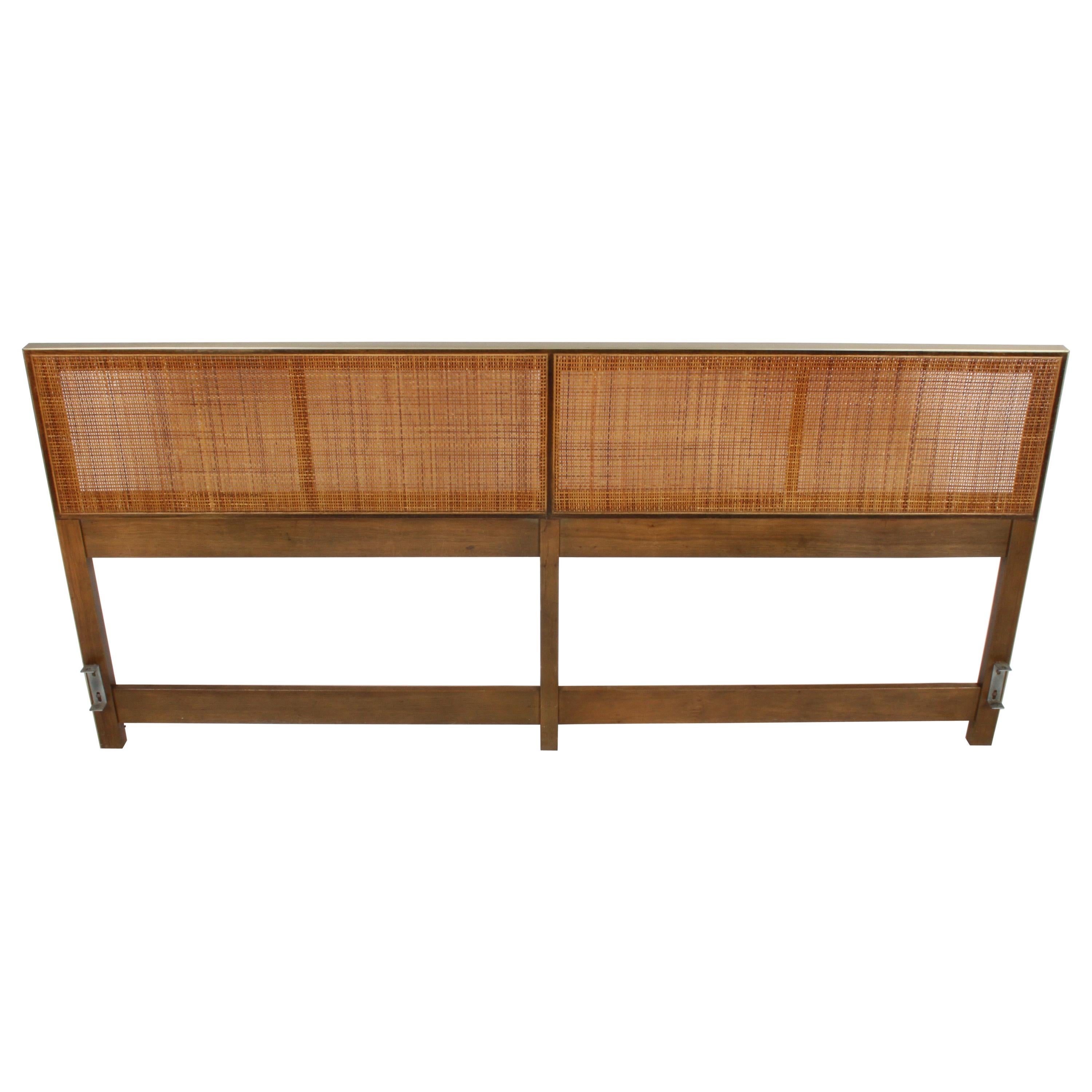 Paul McCobb King Headboard for Calvin with Caned Panels