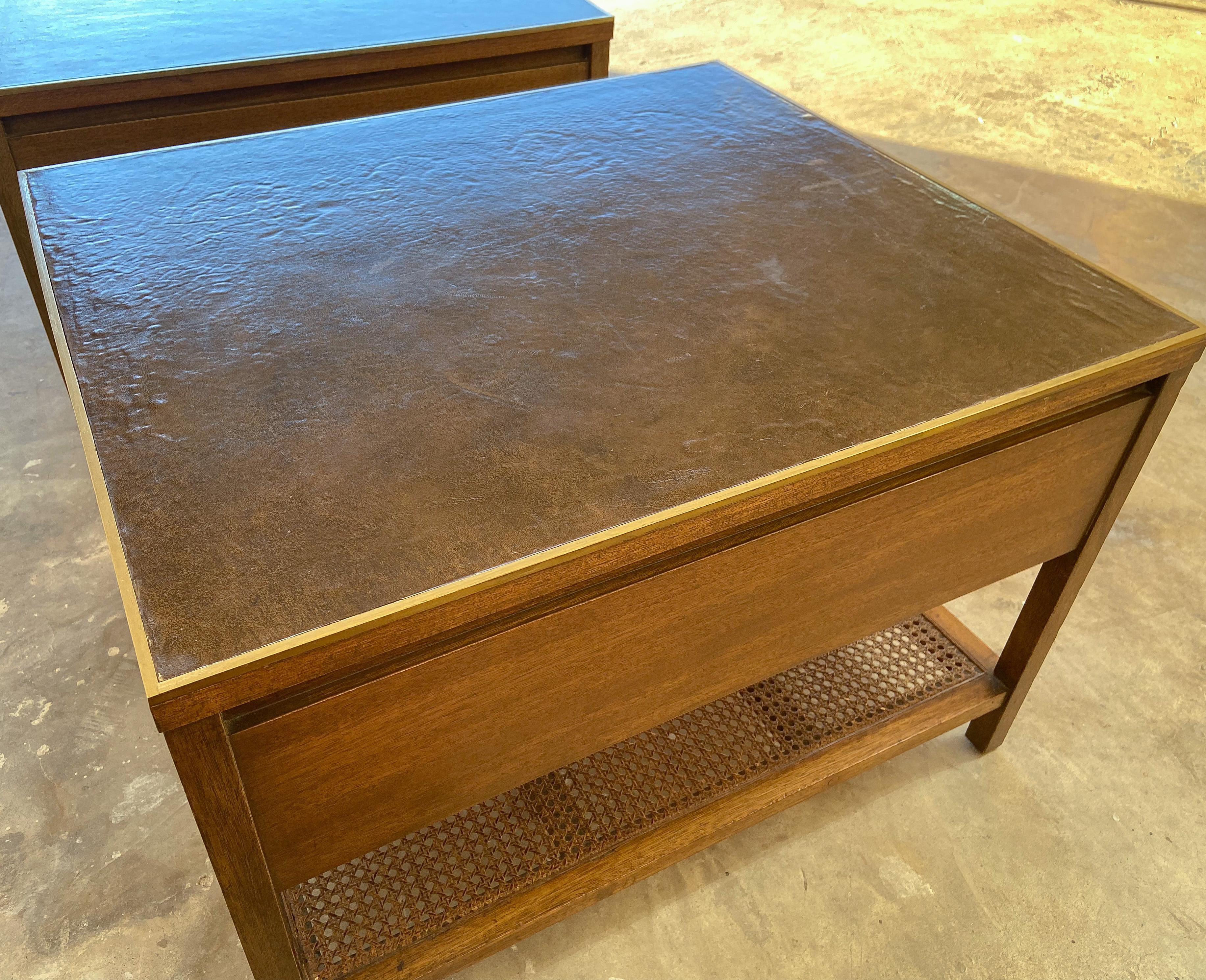 Paul McCobb Leather Top Tables for Calvin, Irwin Collection, 1950's 5