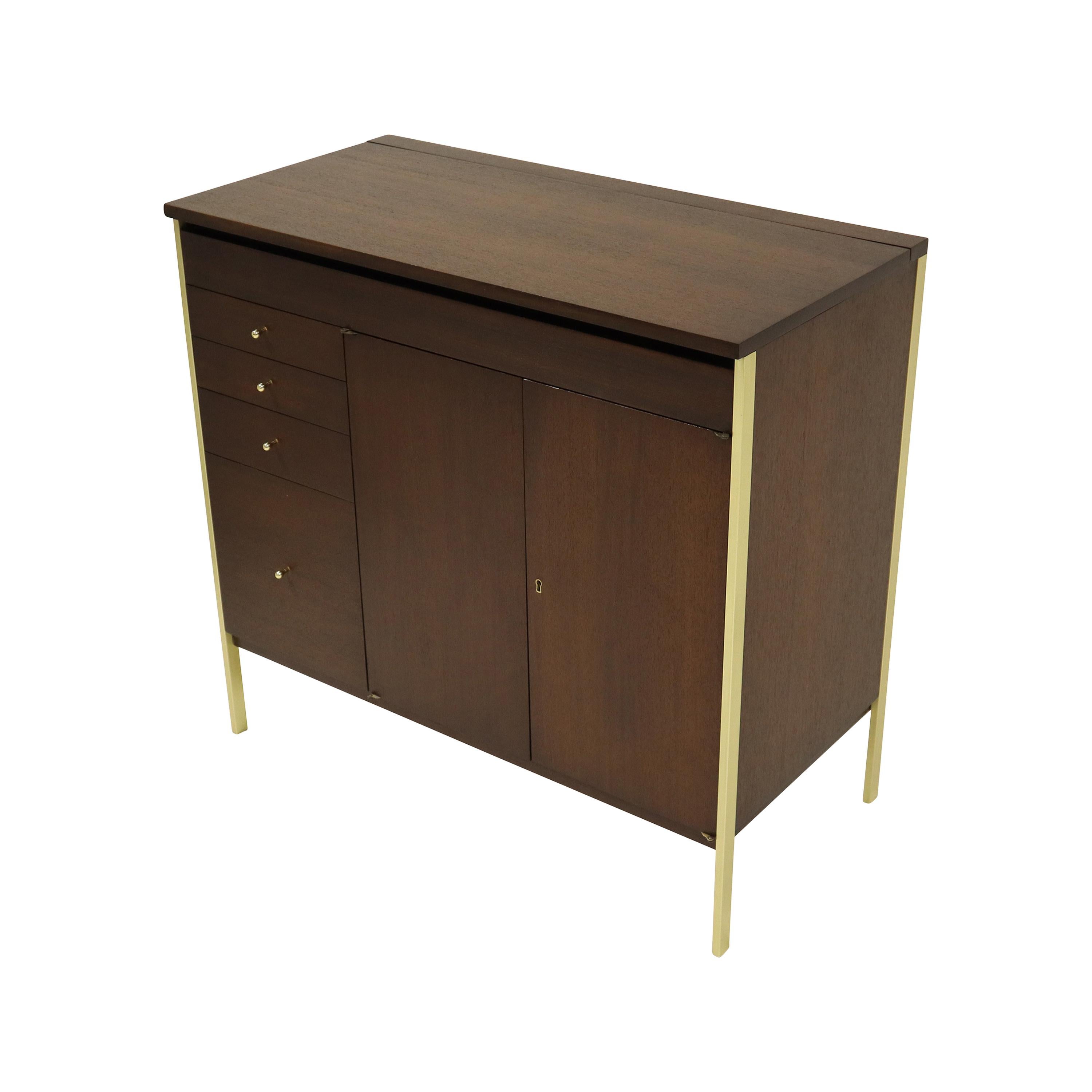 Paul McCobb Locking Bar Cabinet Dresser