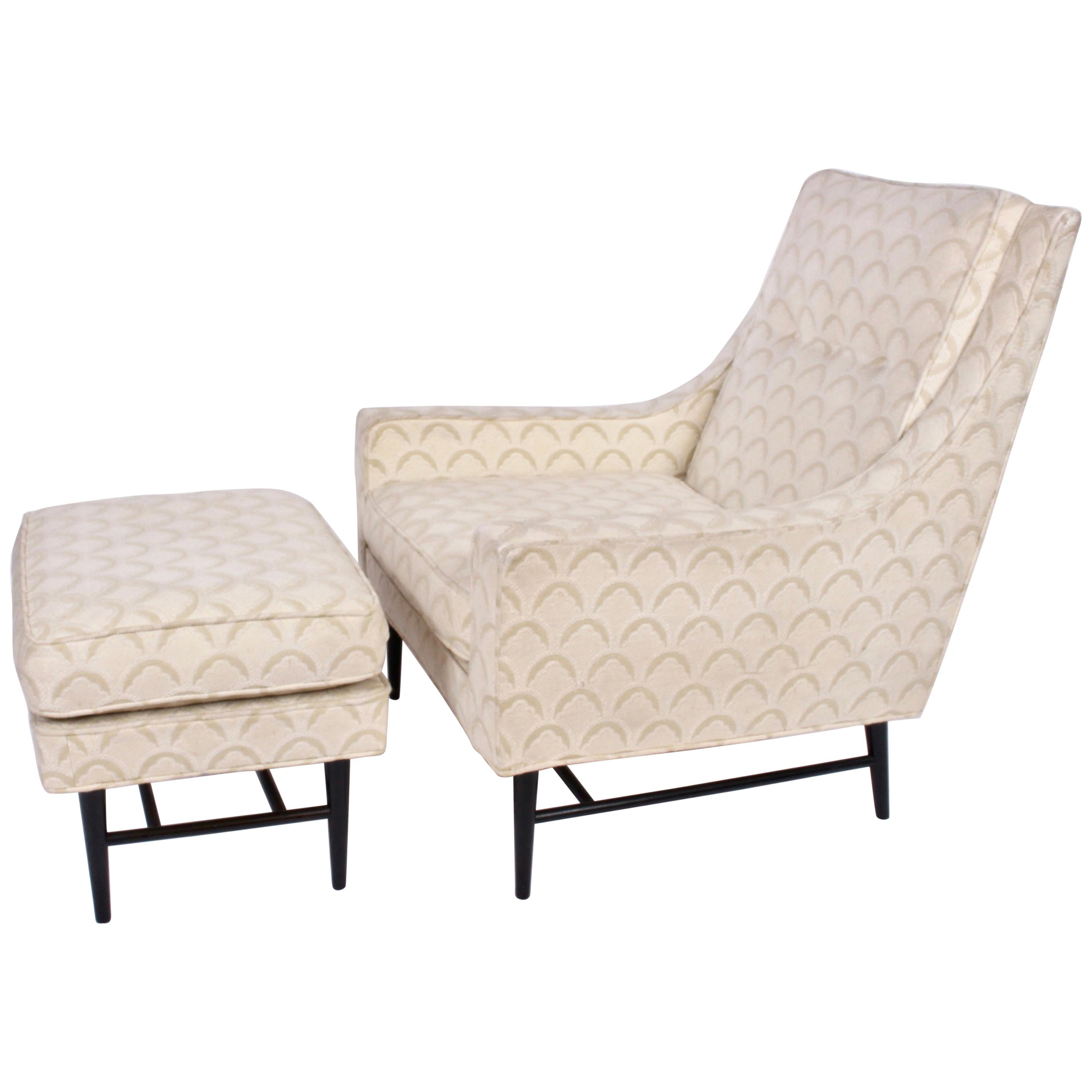 Paul McCobb Lounge Chair and Ottoman, 1960s