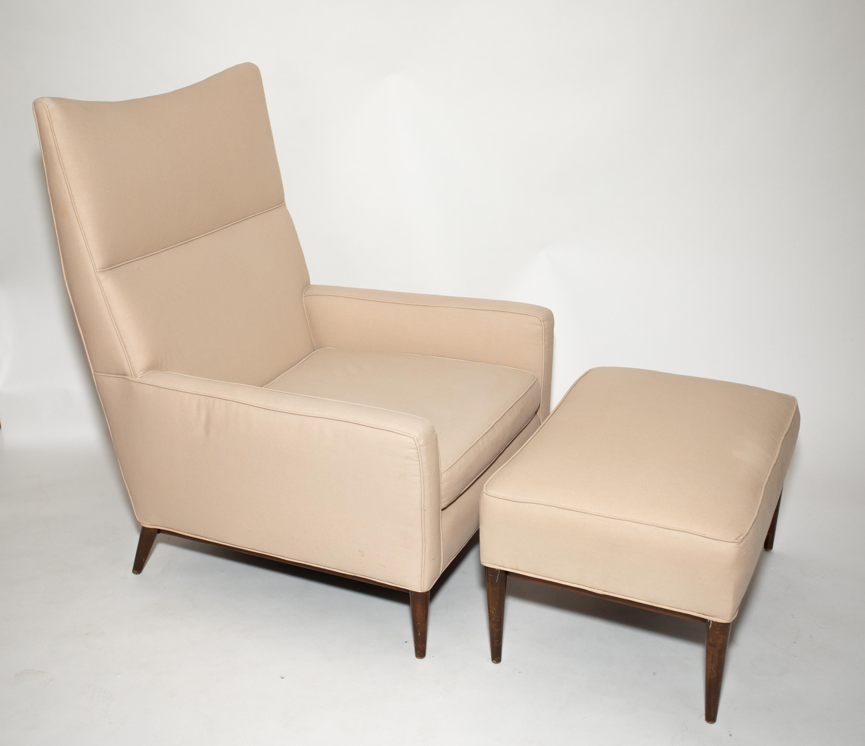Paul McCobb Lounge Chair and Ottoman #314 In Good Condition In West Palm Beach, FL