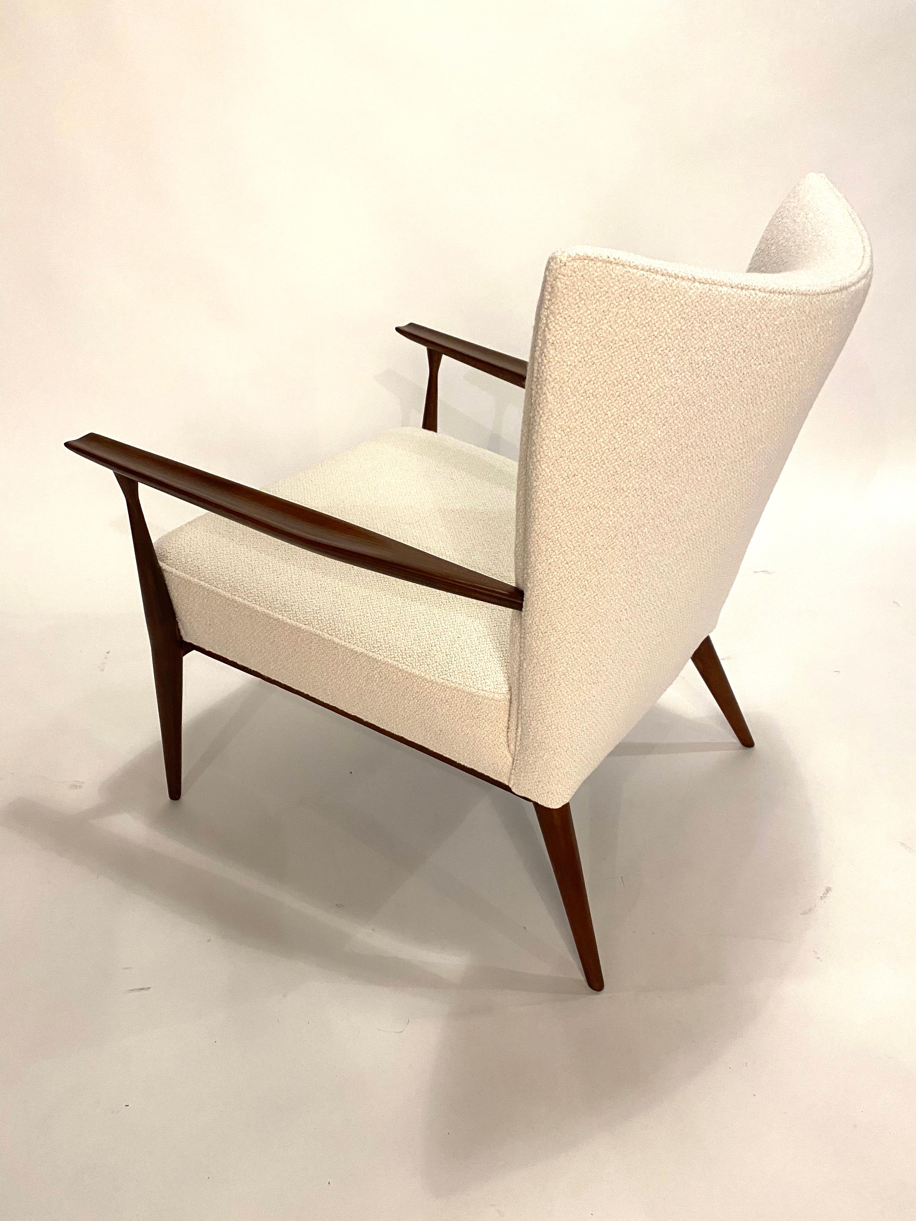 Bouclé Paul McCobb Lounge Chair For Sale