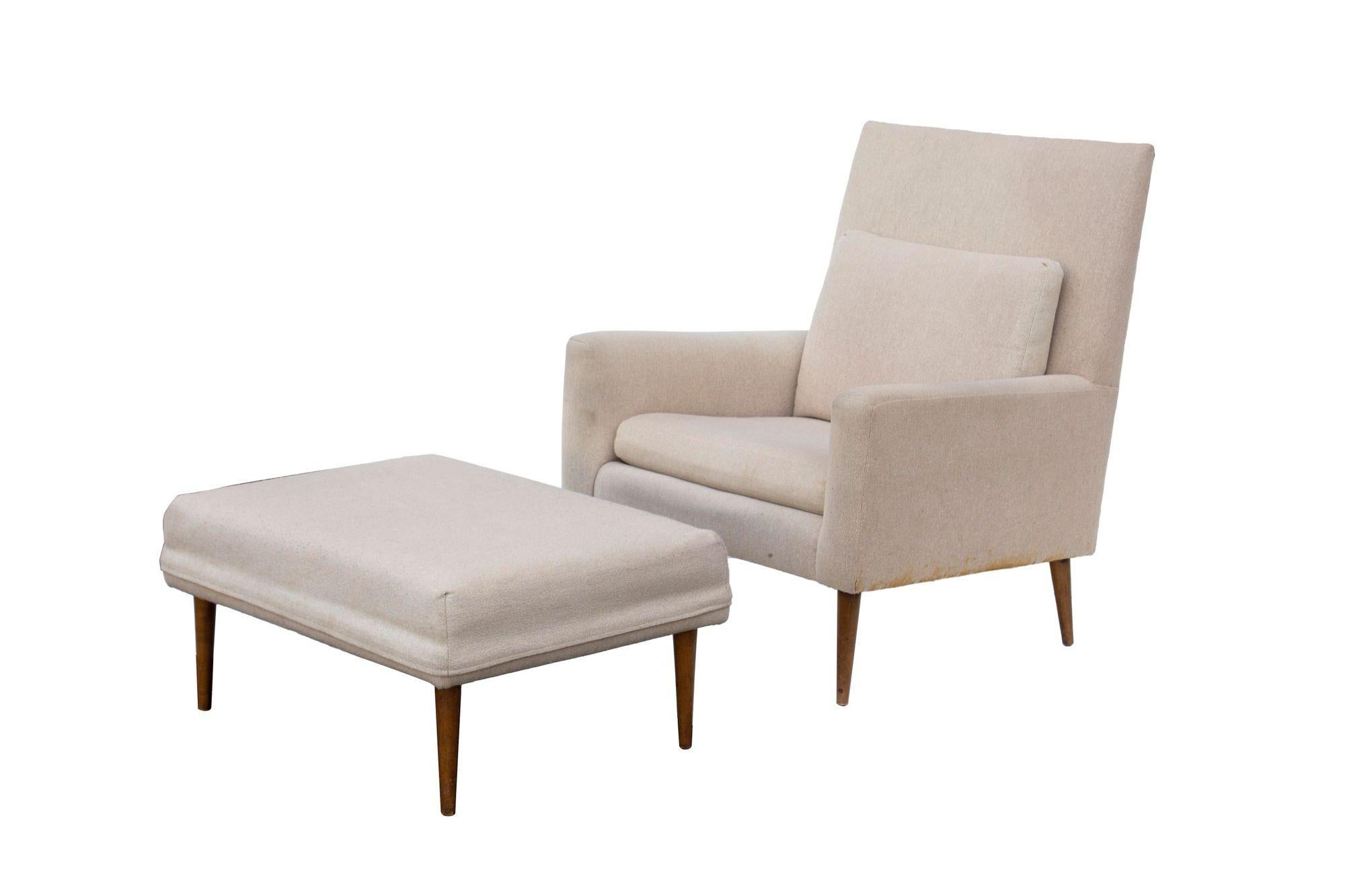 Paul McCobb Lounge Chair Model 302 and Matching Ottoman by Directional 6
